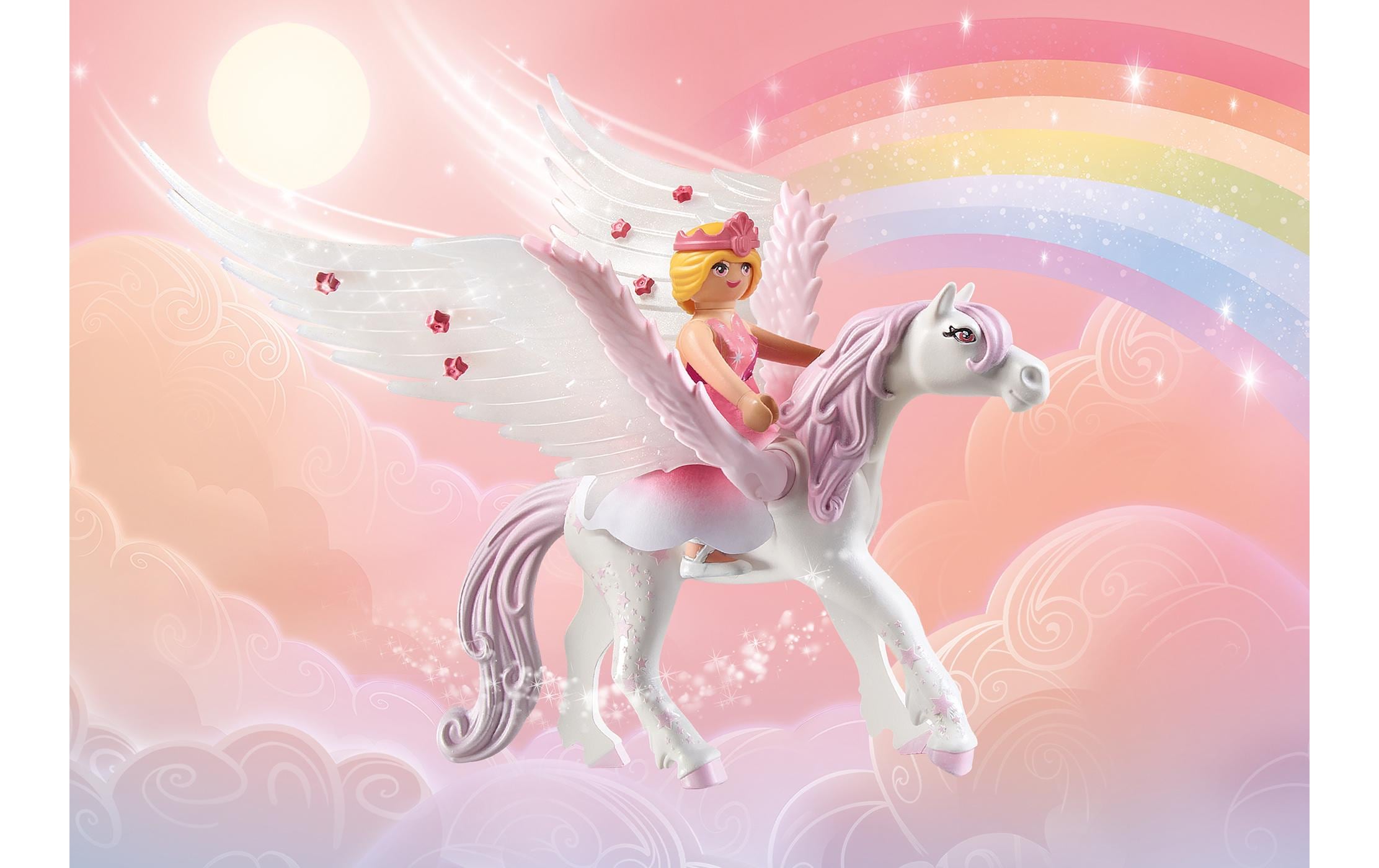 Playmobil® Spielbausteine »Princess Magic Himmlisches Regenbogenschloss 71359«, (114 St.)