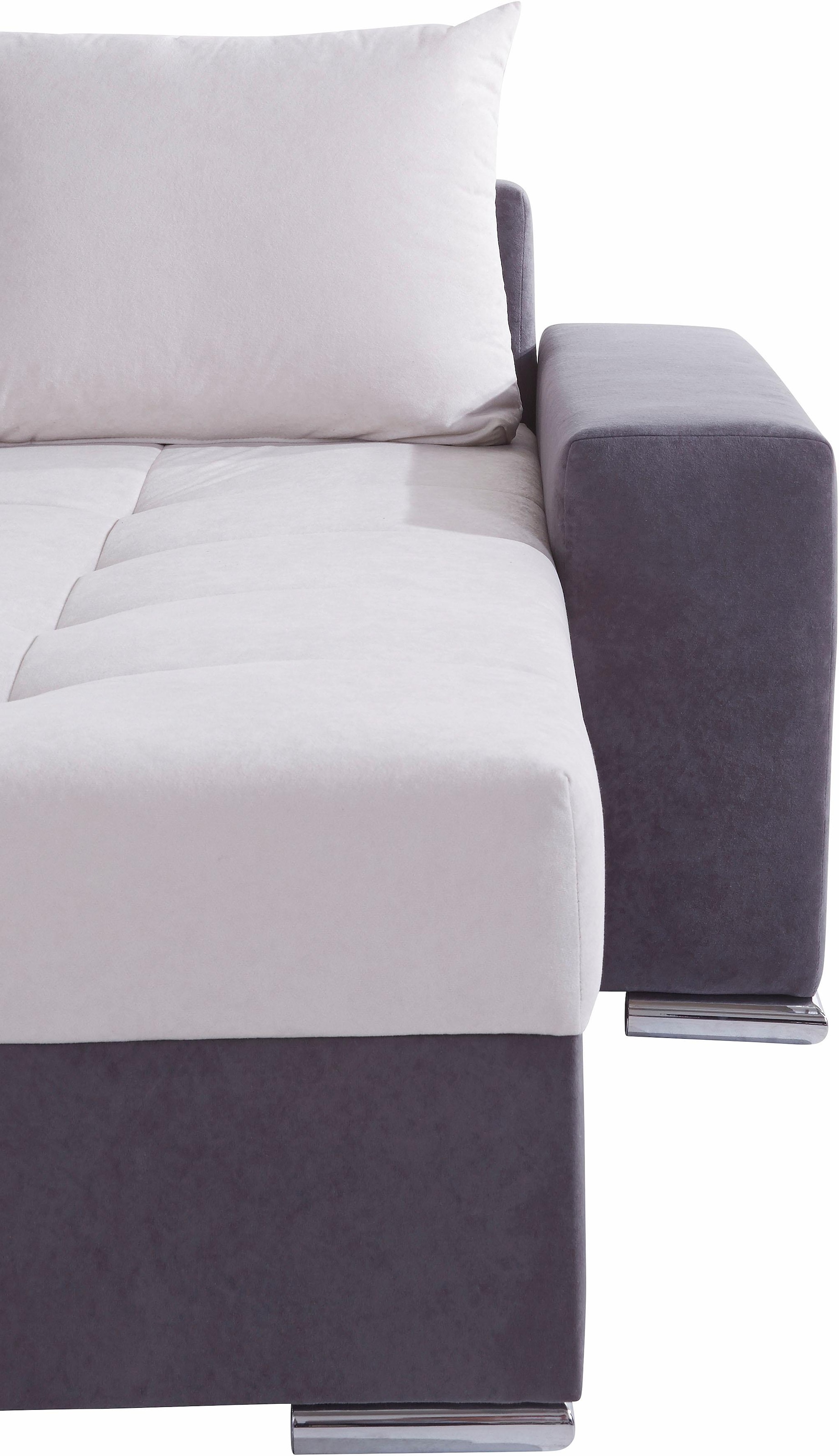 COLLECTION AB Wohnlandschaft »XXL-Josy U-Form, Breite 333 cm, mit 2 Recamieren 77 & 97 cm«, inkl. Bettfunktion, Bettkasten, mit 5 gleich grossen Rückenkissen