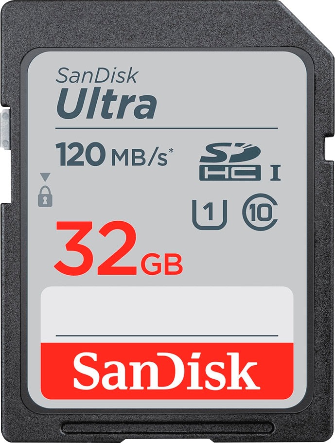 Sandisk Speicherkarte "Ultra SDHC™ UHS-I 32 GB" (32 GB Class 10 120 MB/s Lesegeschwindigkeit)