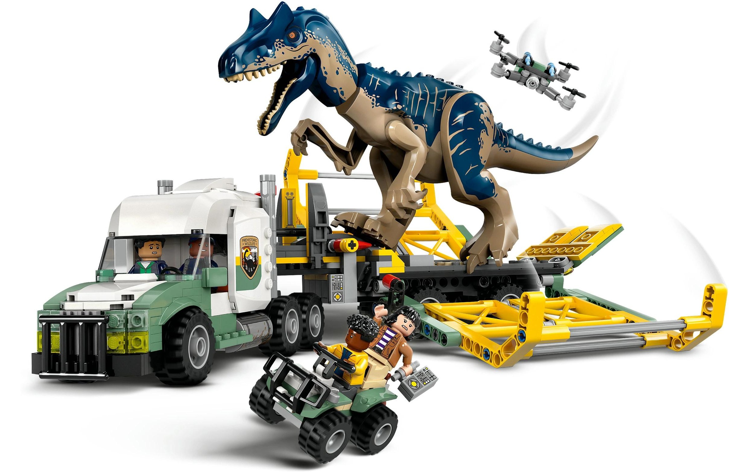 LEGO® Konstruktionsspielsteine »Jurassic World Allosaurus-Transporter 76966«, (588 St.)