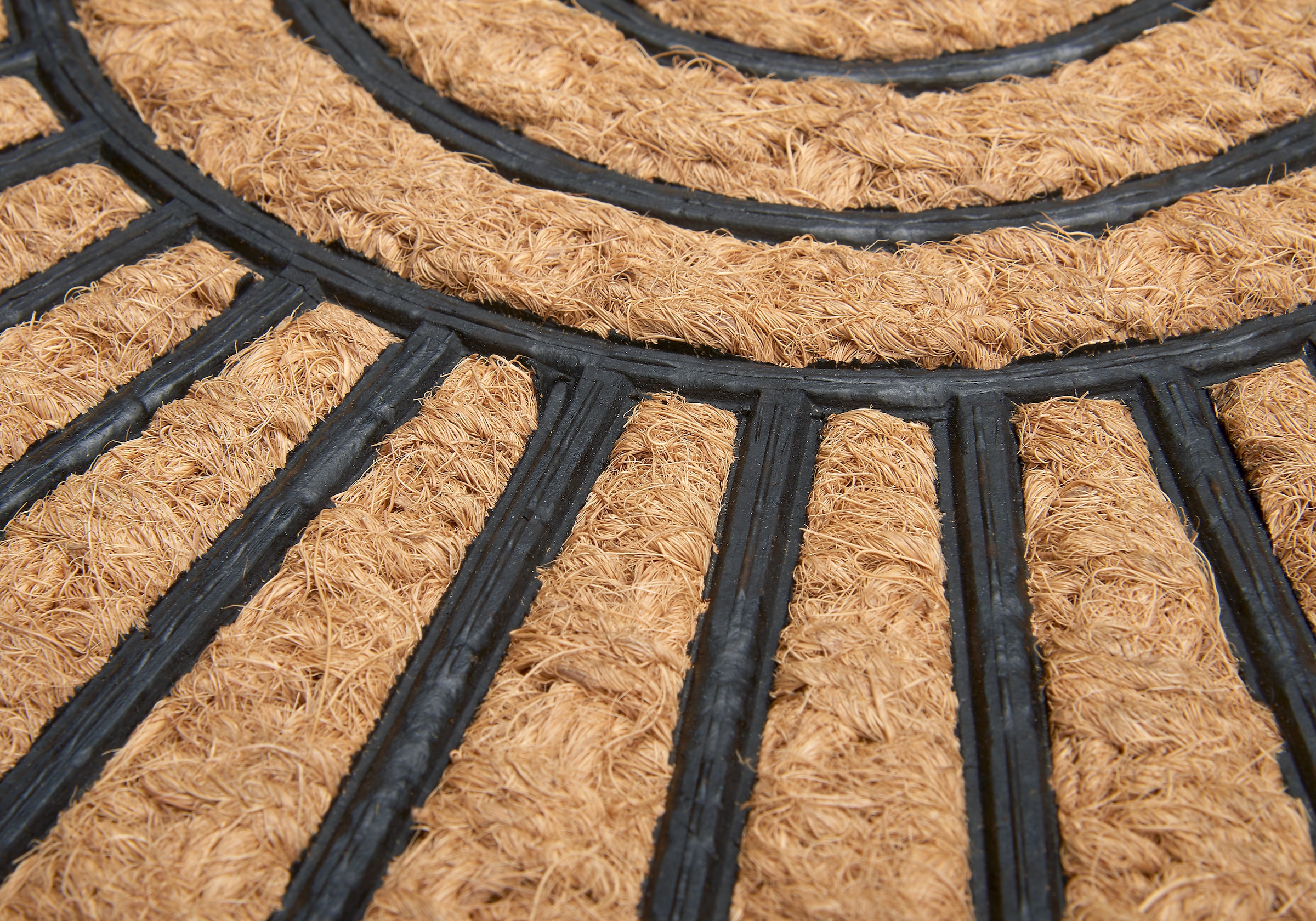 HANSE Home Fussmatte »Mix Mats Gummi-Kokos Halbrund Geometric Ornament, Türmatte«, halbrund, 15 mm Höhe, Kokos, Gummi, Schmutzfangmatte, Outdoor, Rutschfest, Innen, Kokosmatte