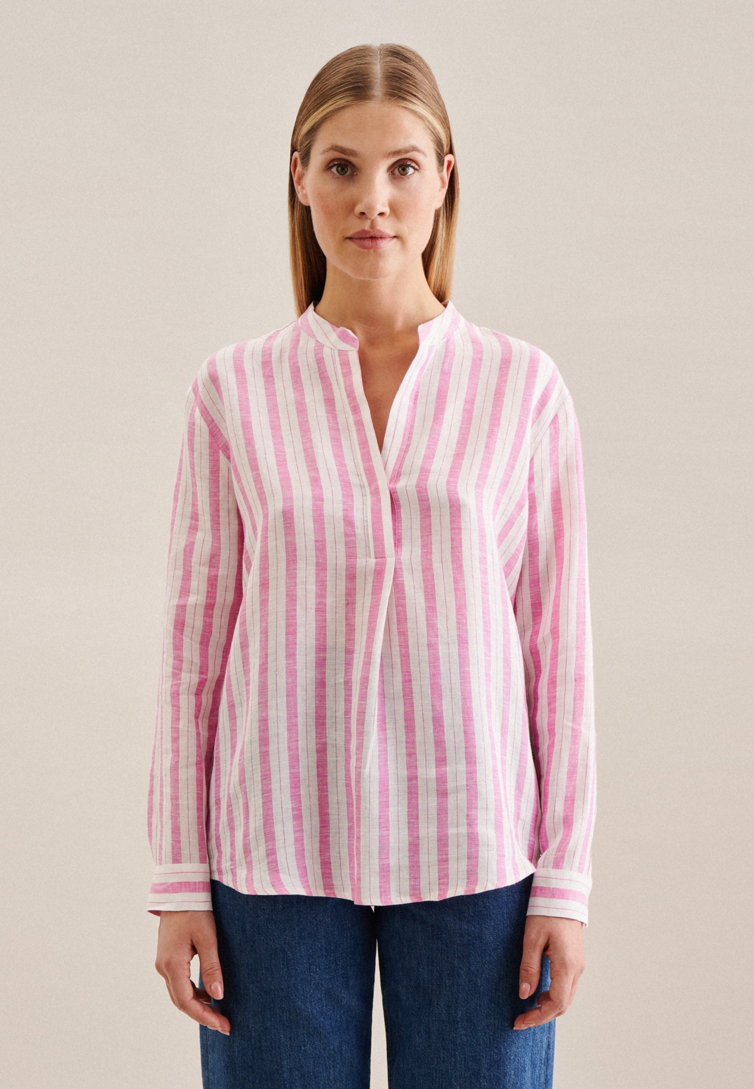 seidensticker Klassische Bluse »Schwarze Rose« Tunika Garnfärber