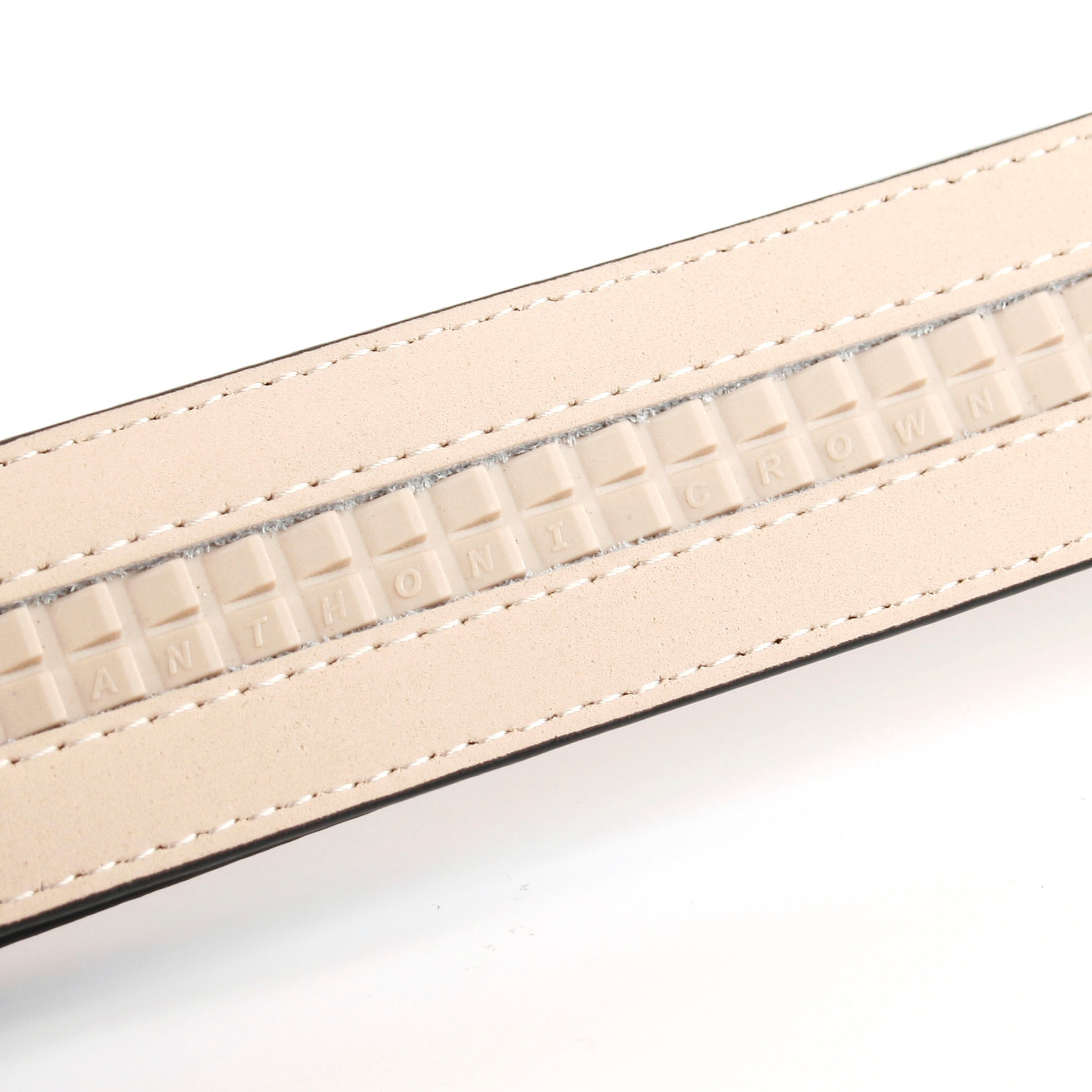 Anthoni Crown Ledergürtel, mit Karbon-Schliesse und Kontrast-Stitching