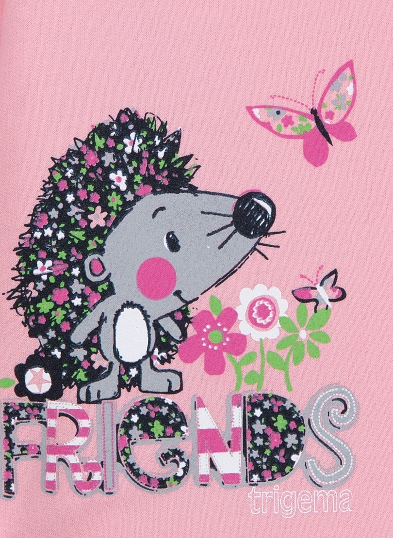 Trigema Sweatshirt »TRIGEMA Kinder Sweatshirt mit niedlichem Igel-Motiv«