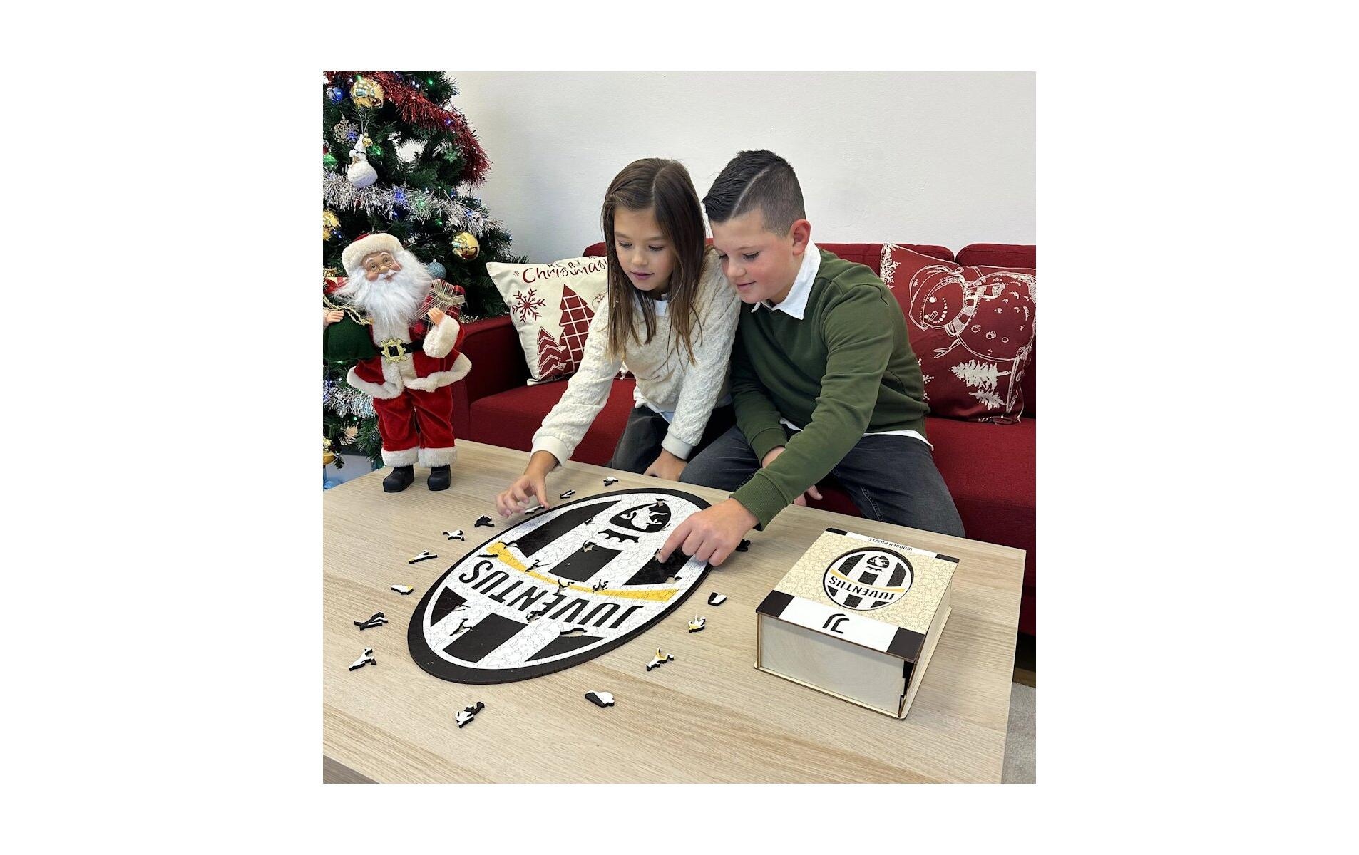 Puzzle »Iconic Juventus FC – Retro Logo«, Holzart: Birke (Herkunftsland: China)