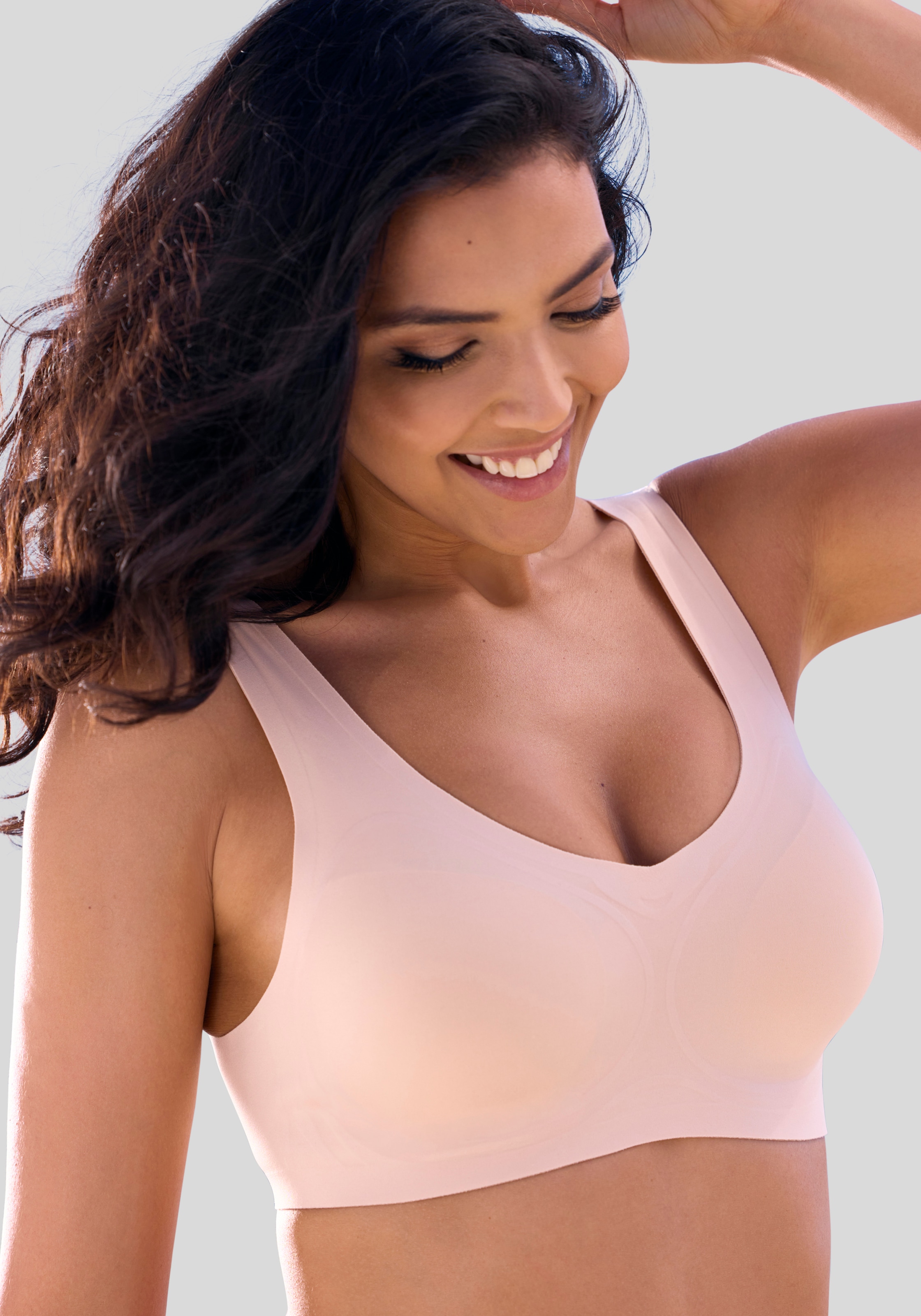 Nuance Bralette-BH SEAMLESS, ohne Bügel mit herausnehmbaren Kissen, Basic