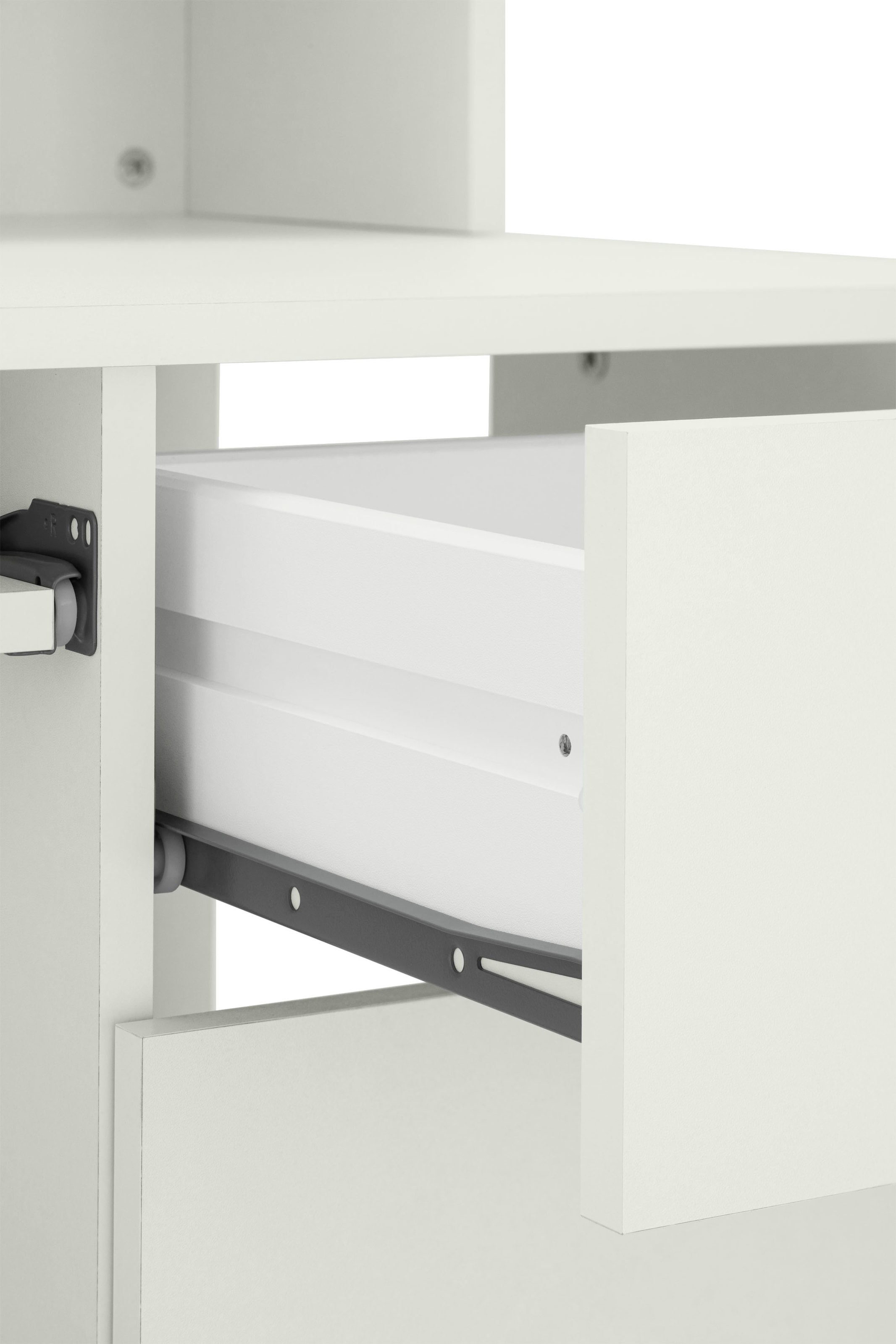 VOGL Möbelfabrik Schreibtisch »Timra mit Monitoraufsatz, Tastaturauszug & Towerfach,«, Breite 154 oder 178 cm, Made in Germany