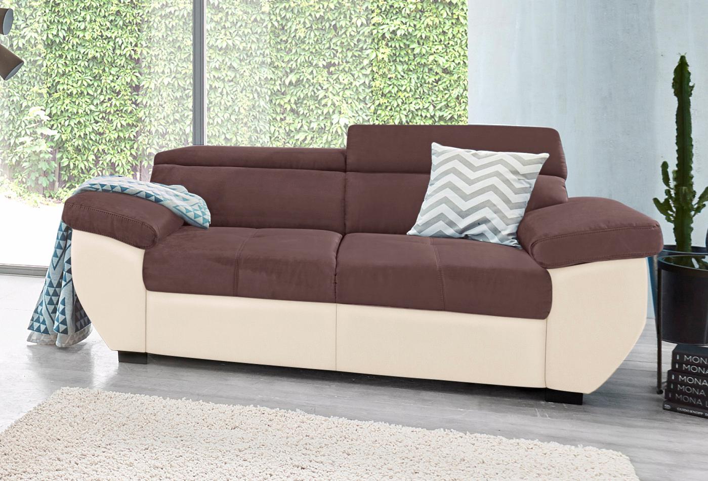 COTTA 2-Sitzer "Speedway" Big-Sofa mit Kopfteilverstellung