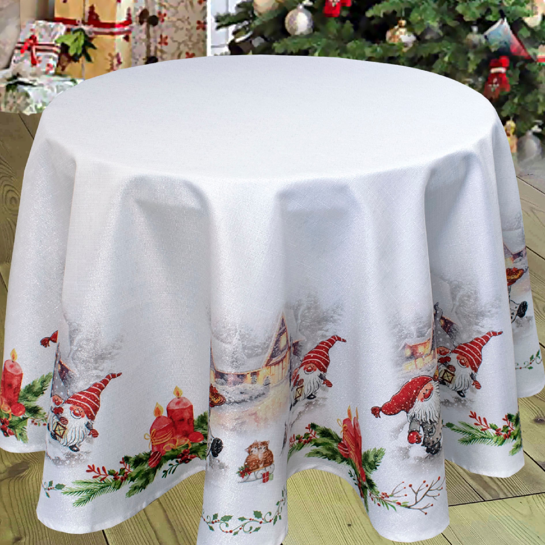 Delindo Lifestyle Tischdecke »Weihnachtswichtel«, | kaufen mit St.), Digitaldruck (1 online Jelmoli-Versand