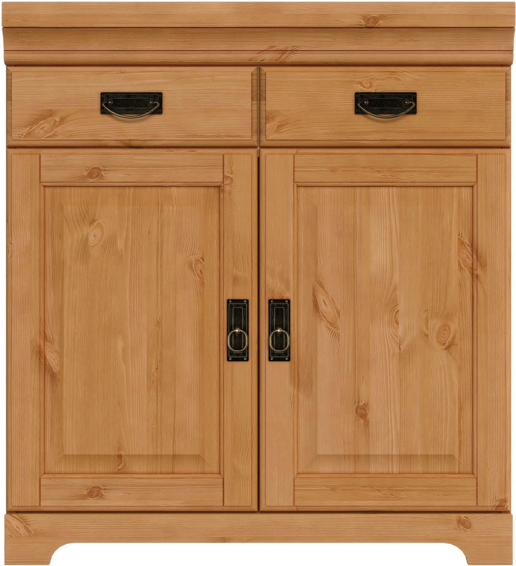GOODproduct Spülenschrank "Rügen" Breite 80 cm, Kiefer massiv, mit 2 Türen