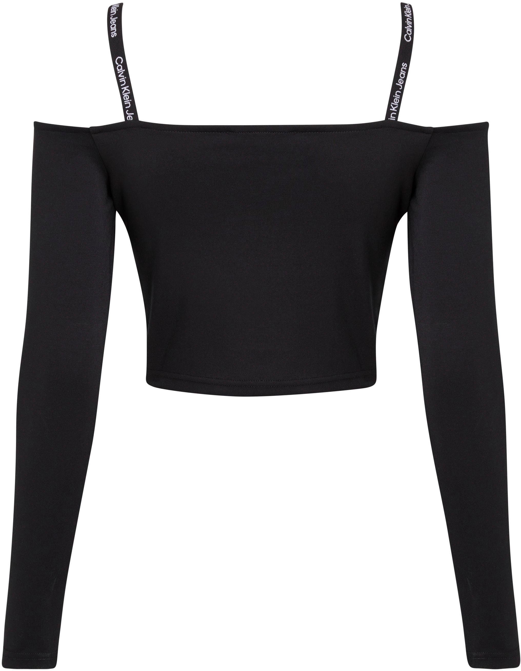 Calvin Klein Jeans Carmenshirt »LOGO STRAPS MILANO LONG SLEEVE«, im  schulterfreiem Design online kaufen | Jelmoli-Versand