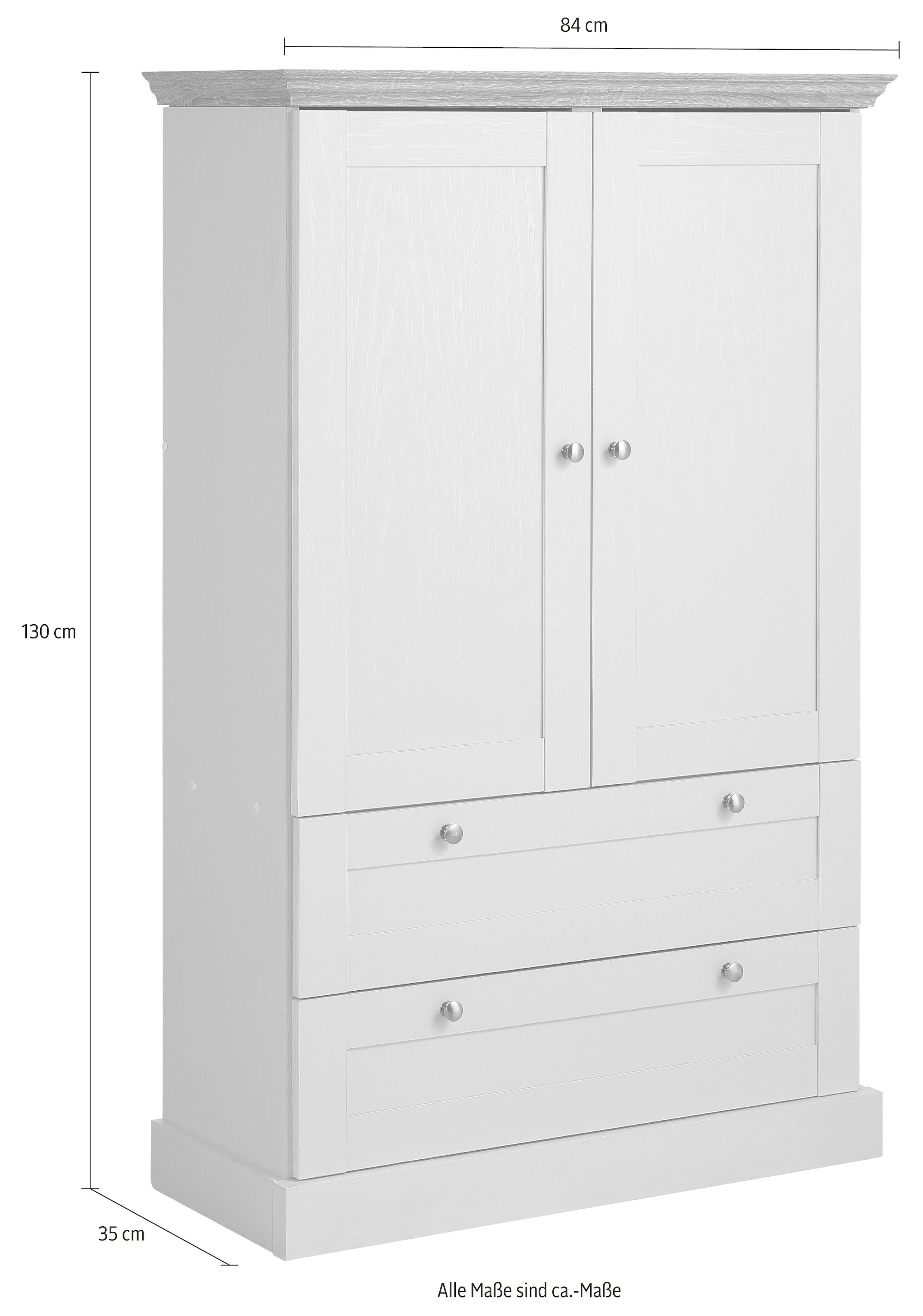 ✵ Home affaire Drehtürenschrank »Binz«, Mehrzweckschrank, Holz-Optik, mit  Stauraummöglichkeiten, Höhe 130 cm online bestellen | Jelmoli-Versand