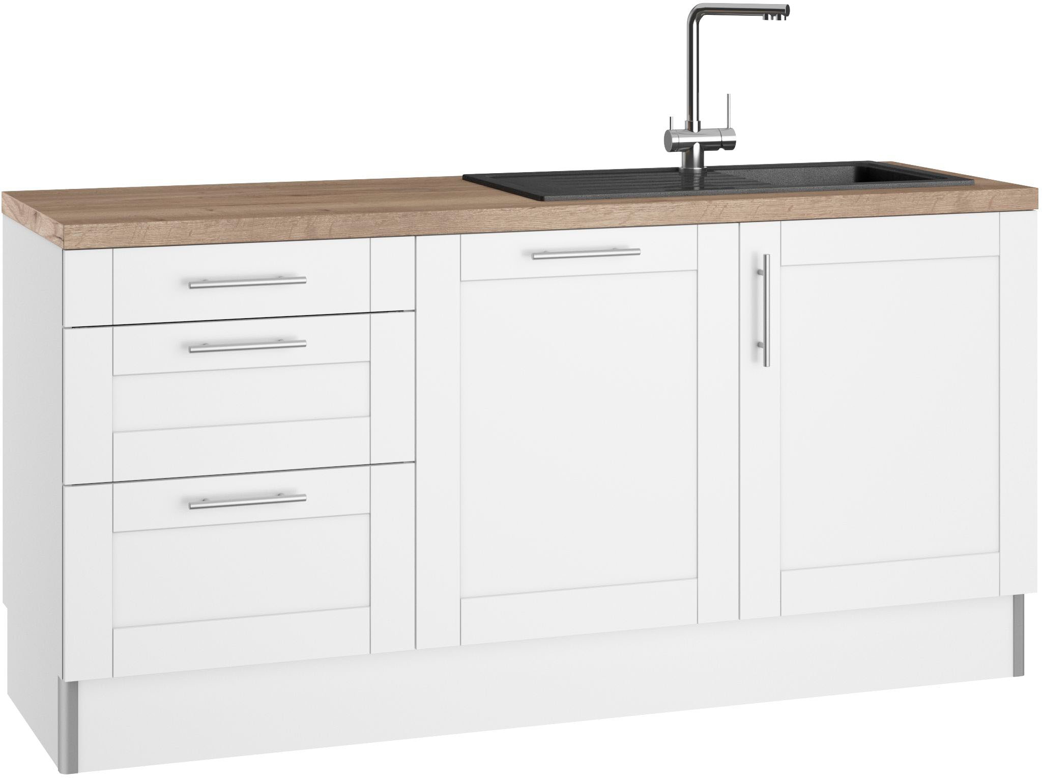 OPTIFIT Küche »Ahus«, 180 cm breit, wahlw.mit E-Geräten, Soft Close Funktion, MDF Fronten