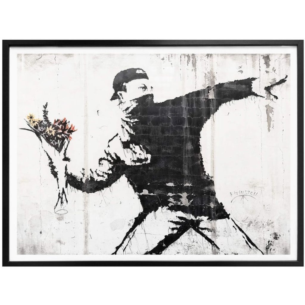 Wall-Art Poster »Graffiti Bilder Der Blumenwerfer«, Menschen, (1 St.)