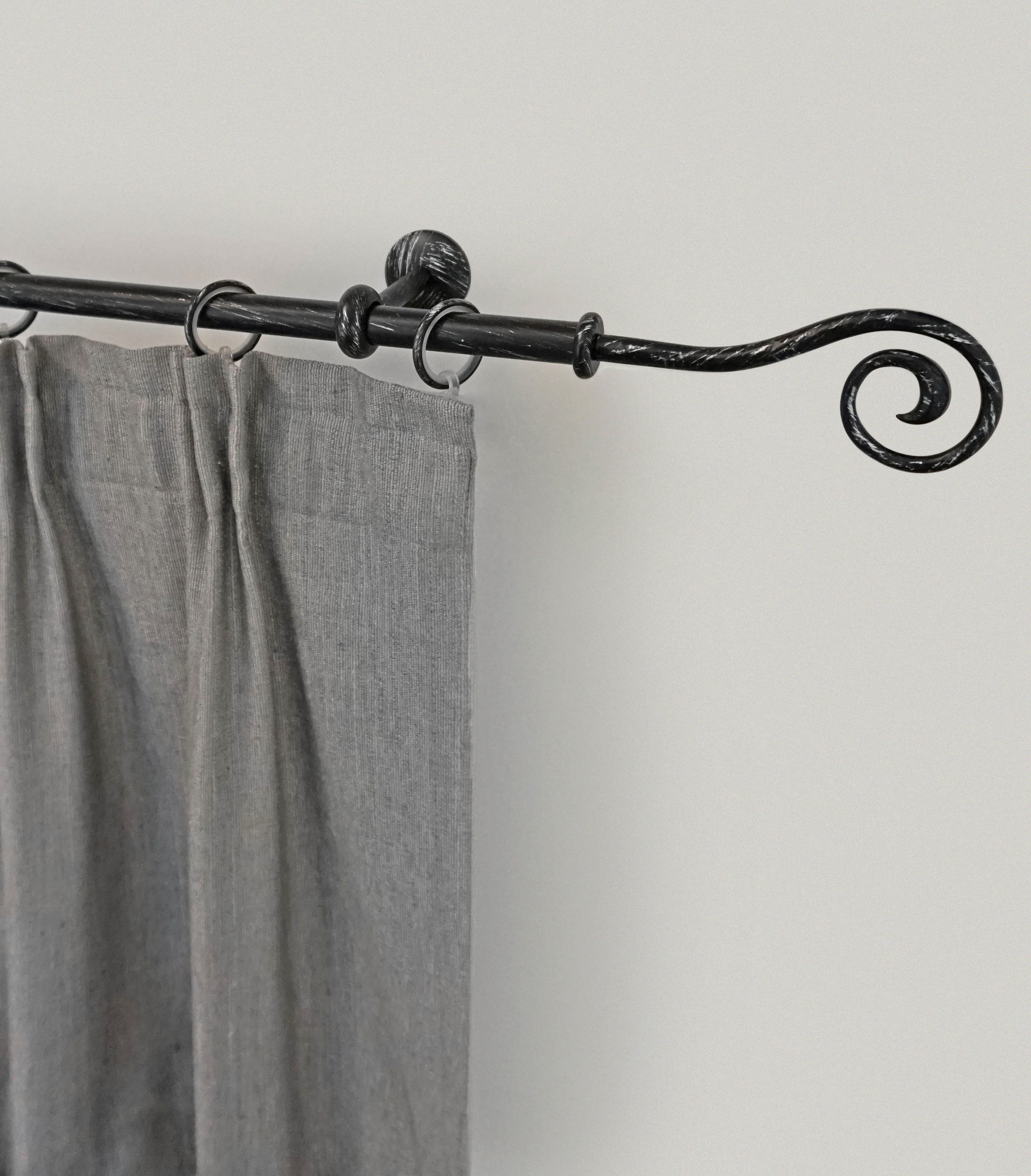 GARESA Gardinenstange "ESPERANCA" Ø 16 mm 1 läufig-läufig Wunschmasslänge rustikale Vorhanggarnitur, verlängerbar, Eisen, Endk. Spirale