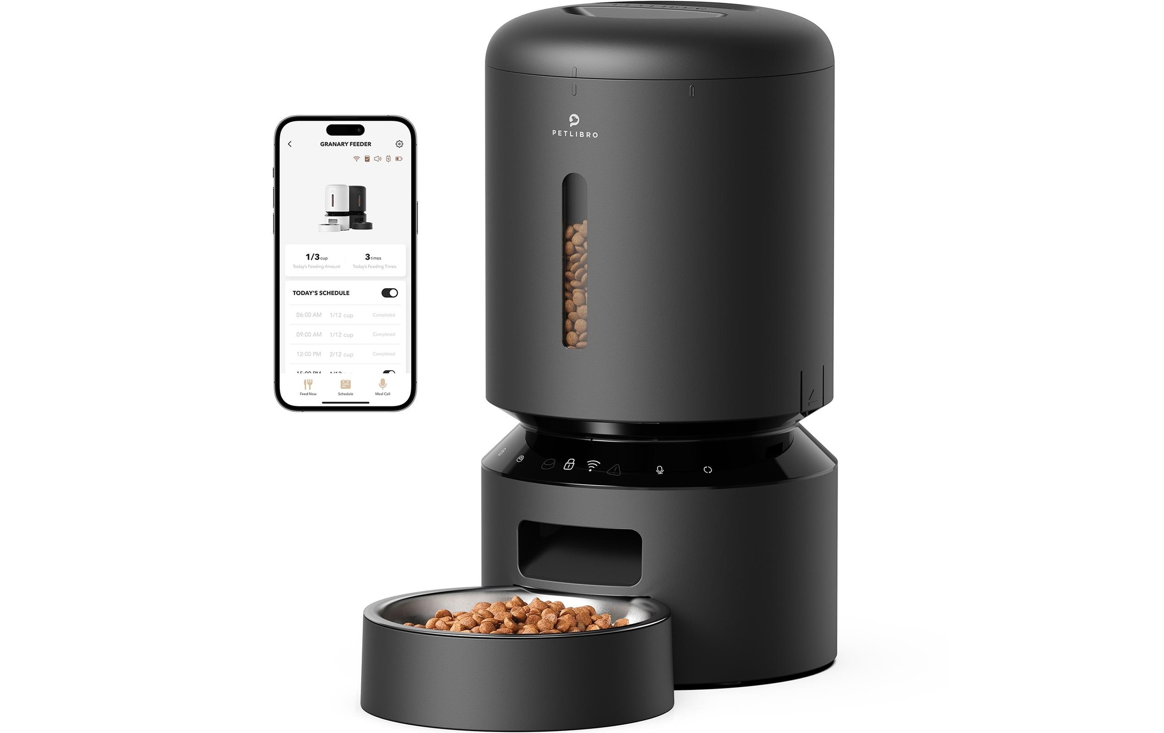 Futterautomat »Petlibro Granary Wifi Feeder, 5 l, Schwarz«