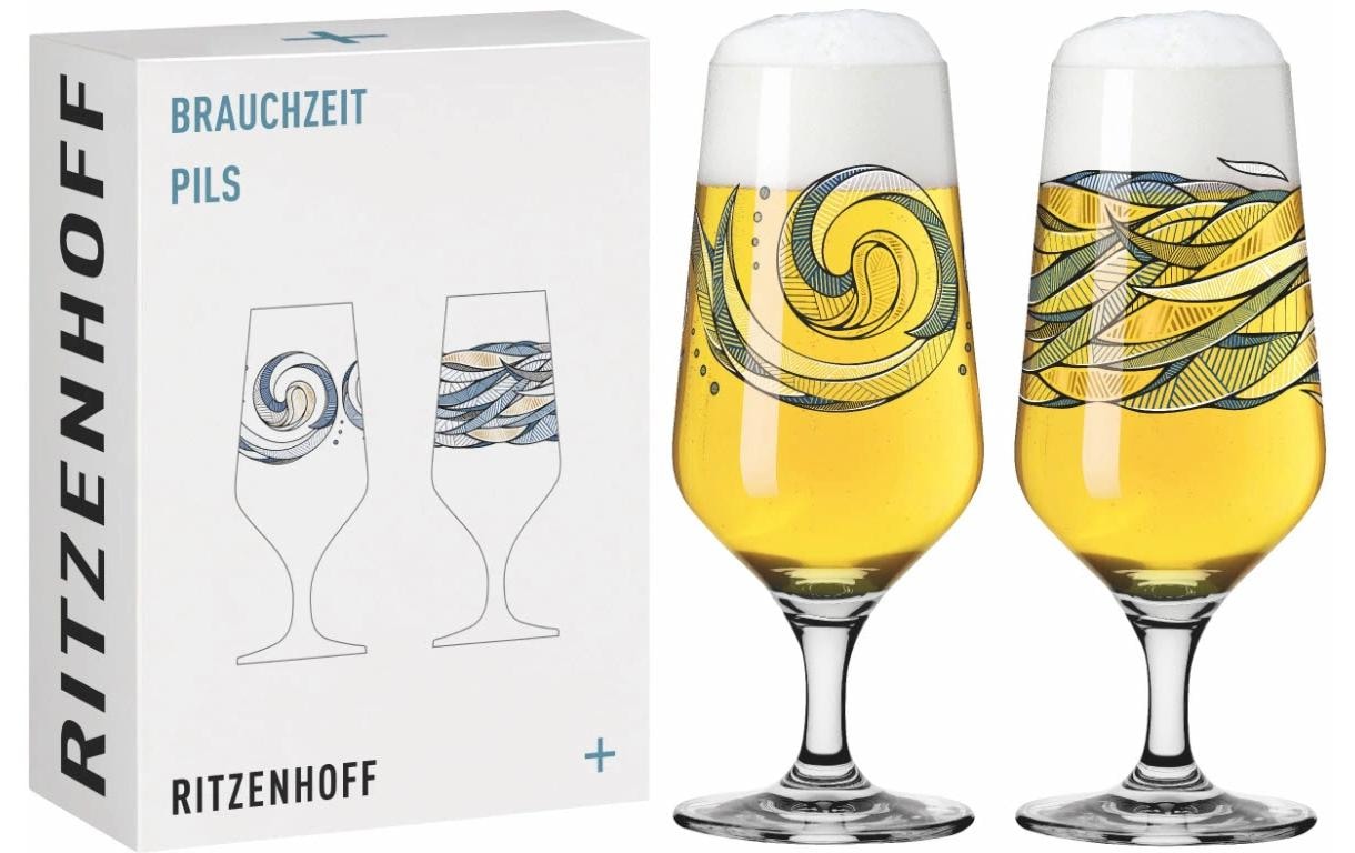 Bierglas »Brauchzeit Pils Wasser No 3/4. 374 ml, 2 Stück«