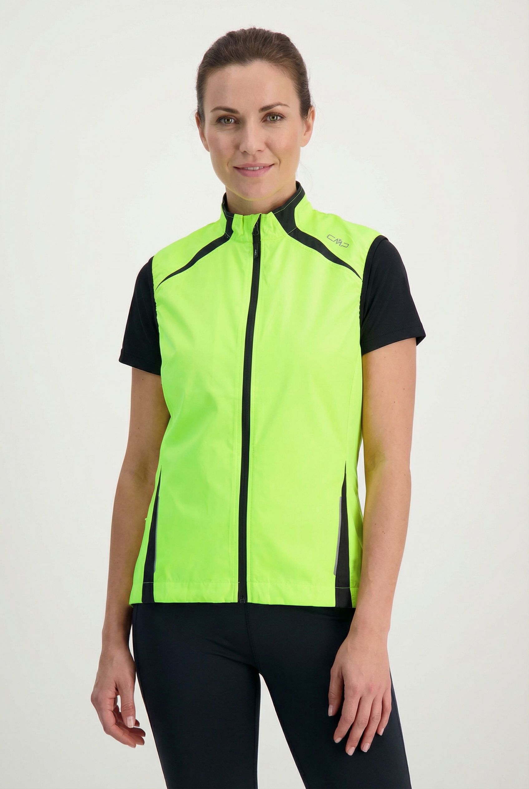 Cmp Gelb Fluo Funktionsweste Mit Windschutzfunktion, Für Den Radsport, Aus Polyester