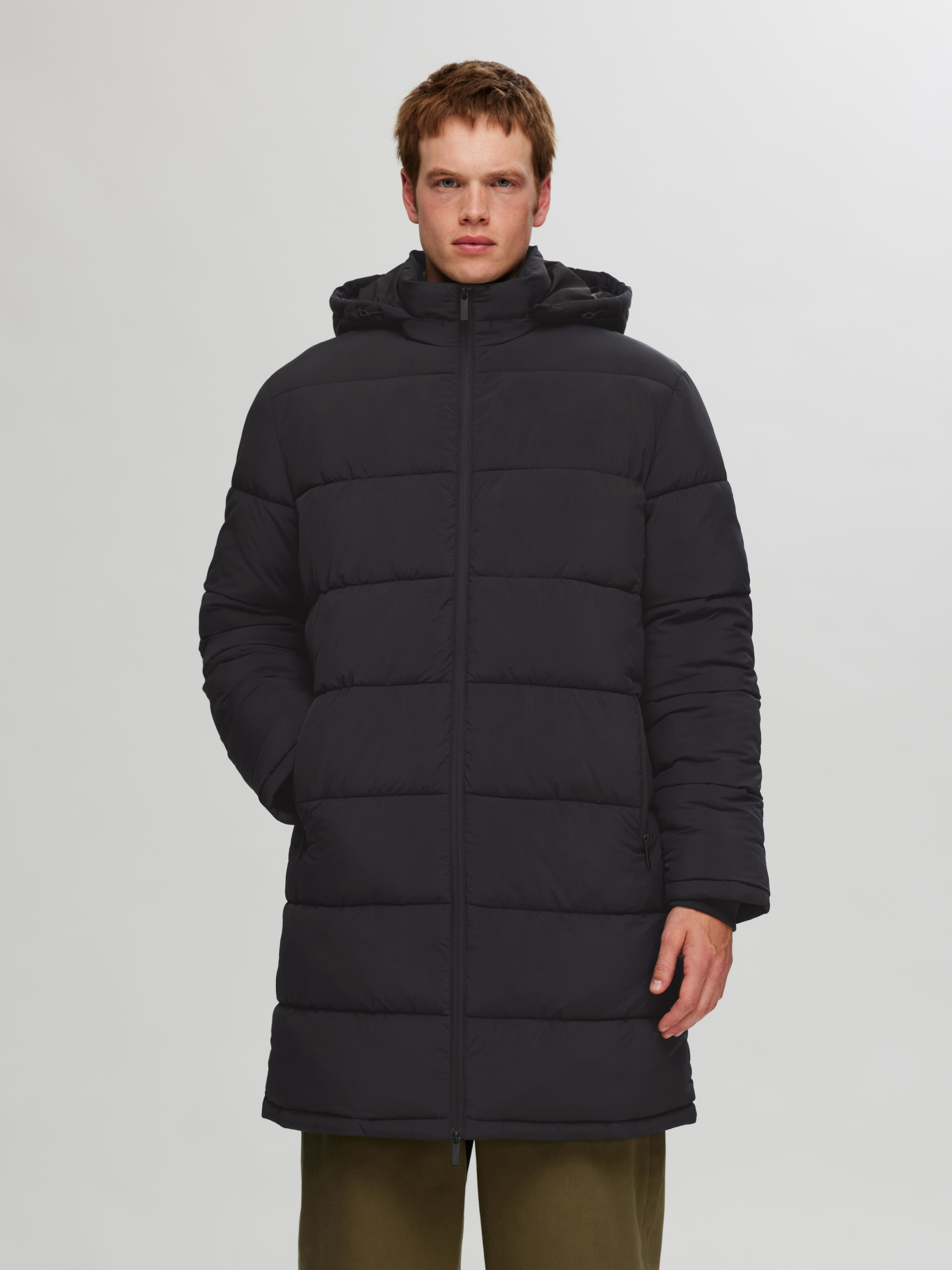 Steppjacke »SLHCOOPER PUFFER COAT NOOS«, mit Kapuze