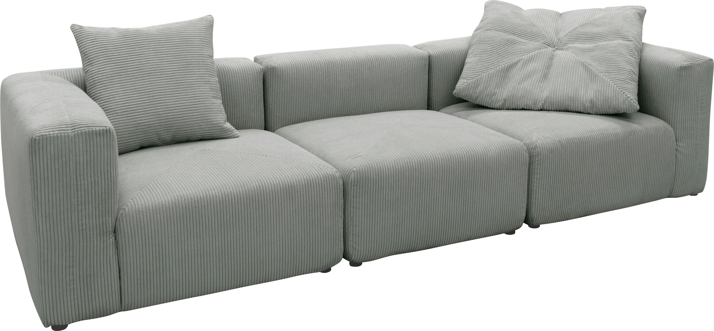 RAUM.ID Big-Sofa »Gerrid«, Cord-Bezug, bestehend aus Modulen: 2 Eck- und ein Mittelelement