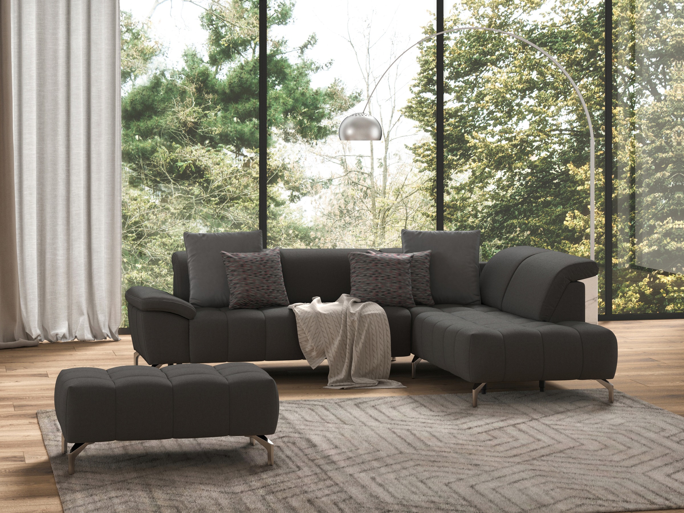 sit&more Hocker »Cool«, mit silberfarbenen Füssen