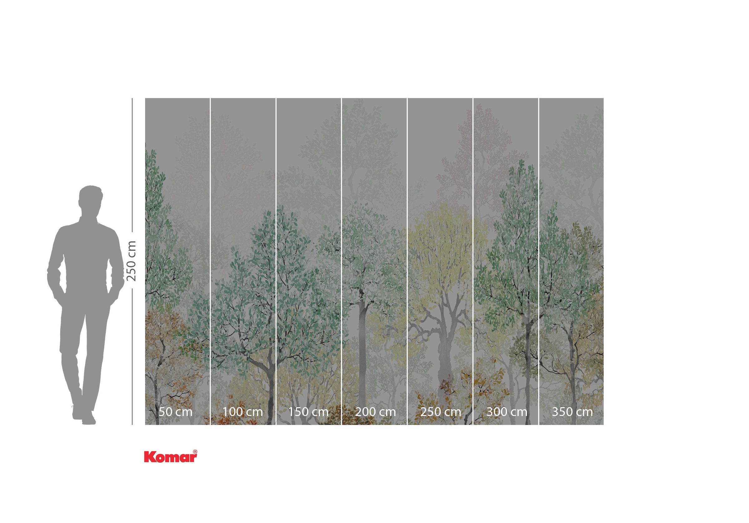 Komar Fototapete »Komar Vlies Fototapete - Bright Rainbow - Grösse 350 x 250 cm«, bedruckt