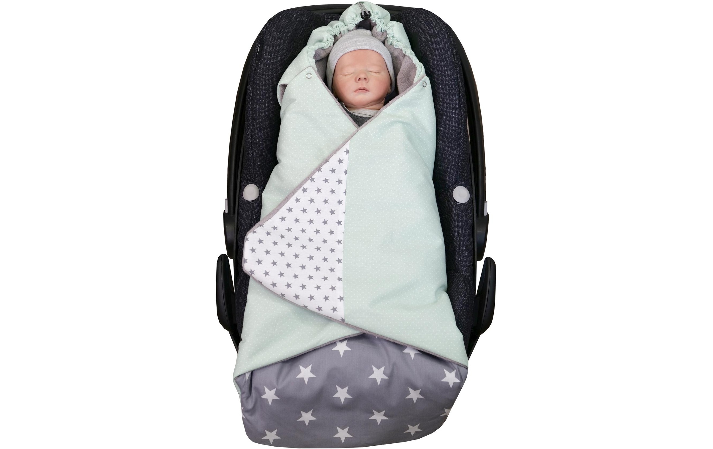 Babydecke »Ullenboom Mint/Grau«