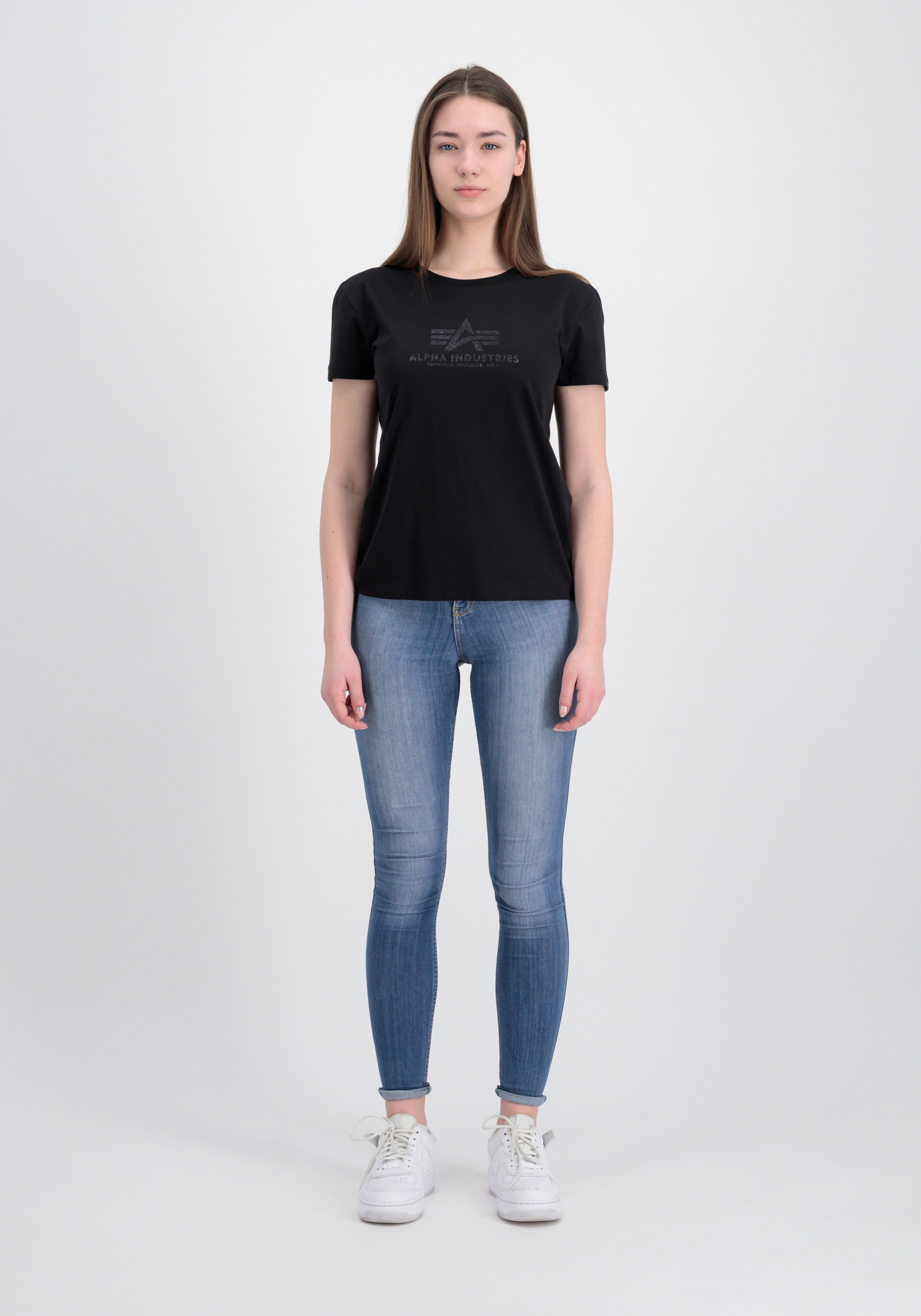 Alpha Industries T-Shirt »Alpha Industries Women - T-Shirts New Basic T-Shirt BL Glitter W«