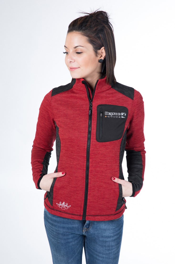 Strickfleecejacke erhältlich »WHITECOURT Grossen online DEPROC bei auch Schweiz WOMEN«, shoppen Grössen Active Jelmoli-Versand in Waffelfleece