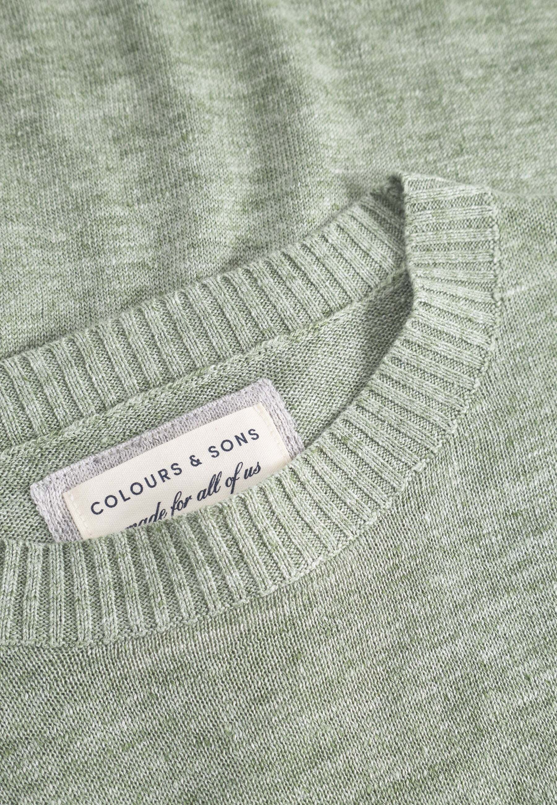 colours & sons Strickpullover »colours & sons Pullover Roundneck-Linen«