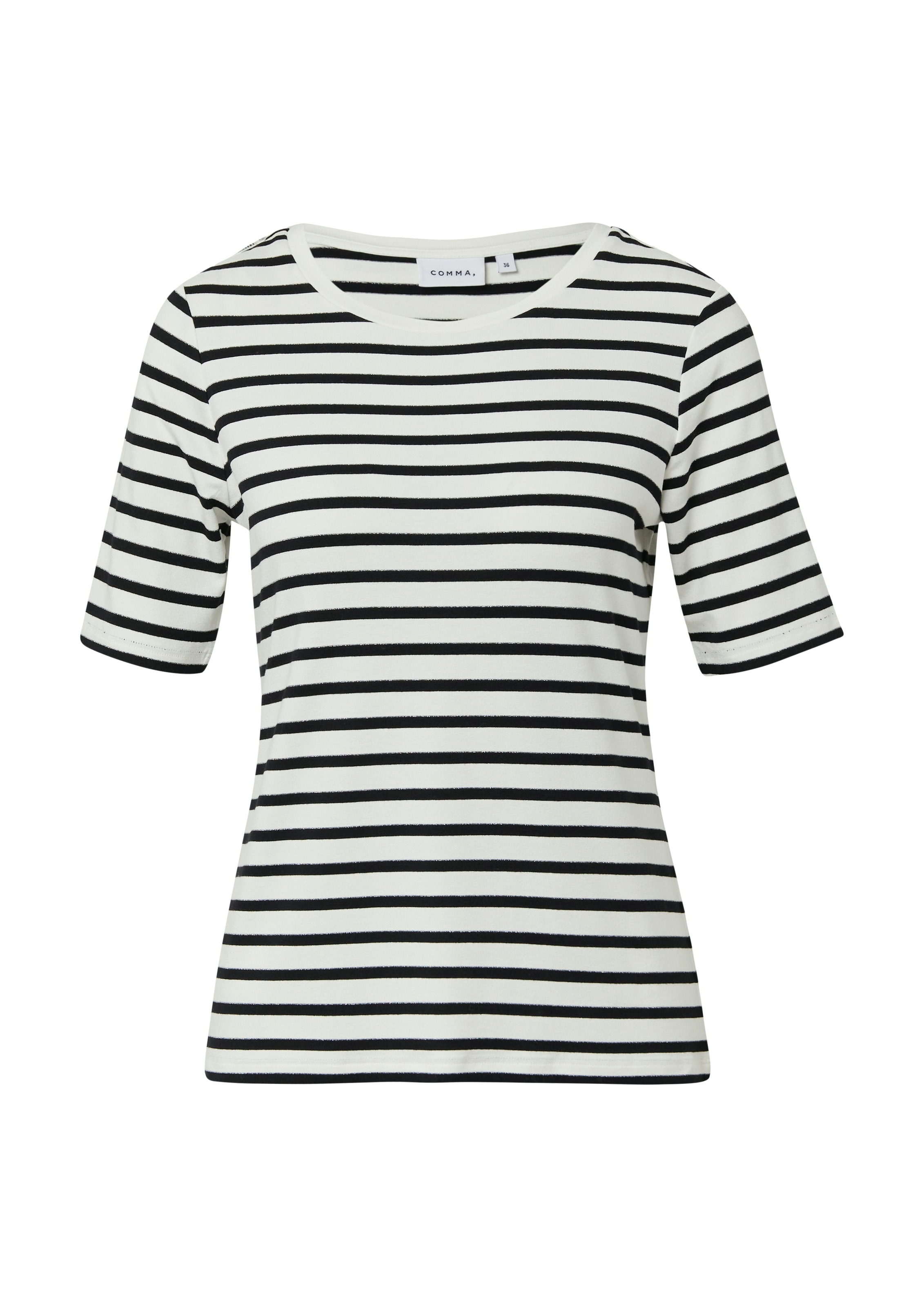 Comma T-Shirt, mit Streifen Muster