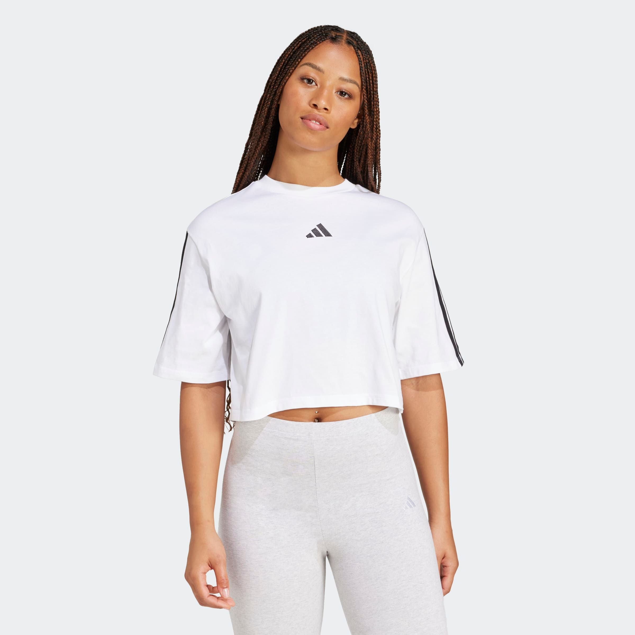 adidas Sportswear T-Shirt "W 3S SJ TLR T" mit Rundhalsausschnitt, bauchfreie Schnittform, ohne Verschluss