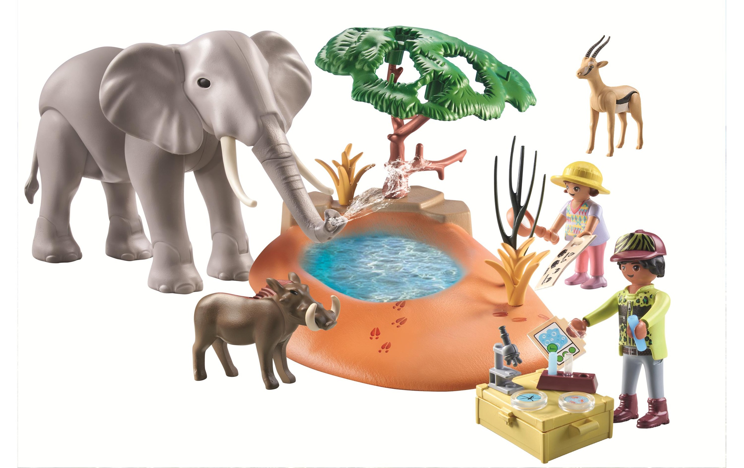 Playmobil® Spielbausteine »Wiltopia Spritztour zum Wasserloch 71294«, (35 St.)