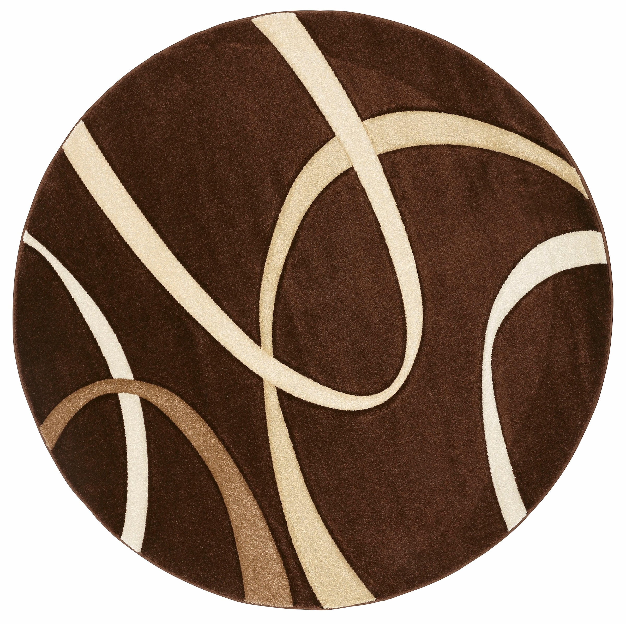 my home Teppich »Bilbao«, rund, 13 mm Höhe, handgearbeiteter Konturenschnitt, rund, Kurzflor, elegant, 3D-Design