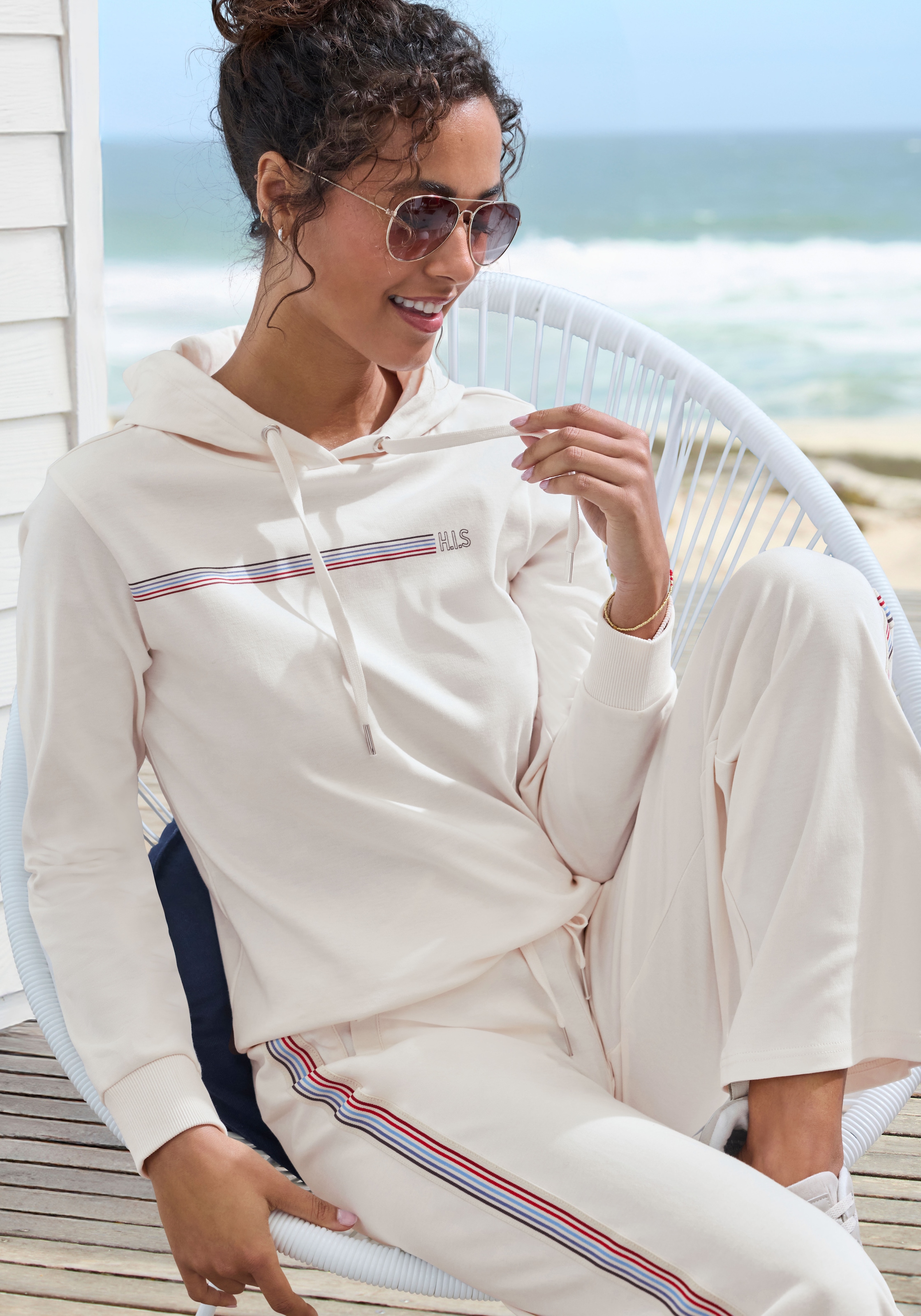 H.I.S Hoodie, mit Streifenprint, Loungewear