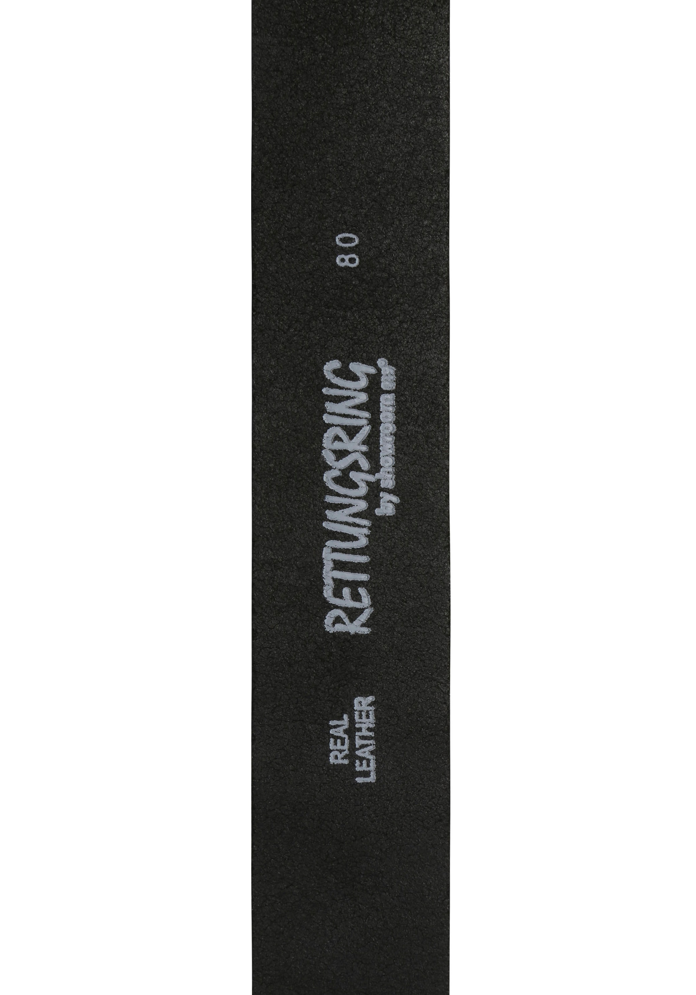 RETTUNGSRING by showroom 019° Ledergürtel, »Wasserbüffel Schwarz«, mit austauschbarer Schliesse »Seegras Rechteck«