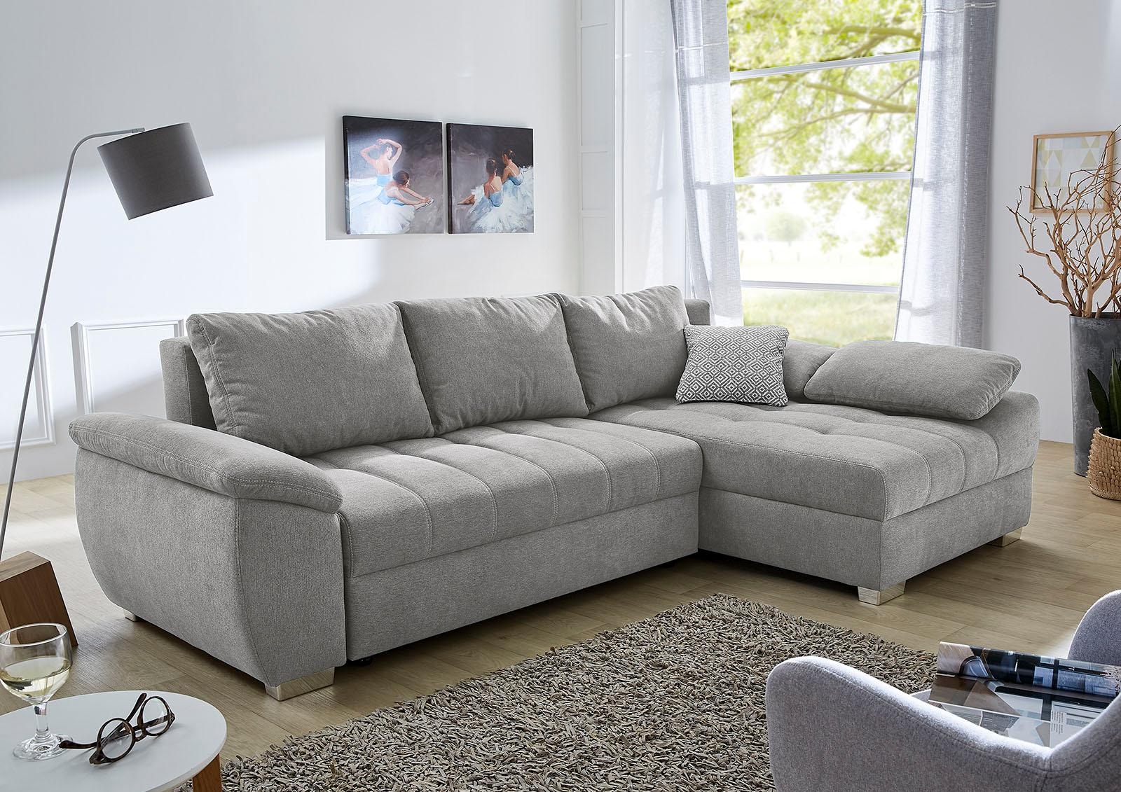 Jockenhöfer Gruppe Ecksofa »Salerno«, im Big-Sofa-Style, mit Kopf- bzw.  Rückenteilverstellung und Zierkissen online bestellen | Jelmoli-Versand