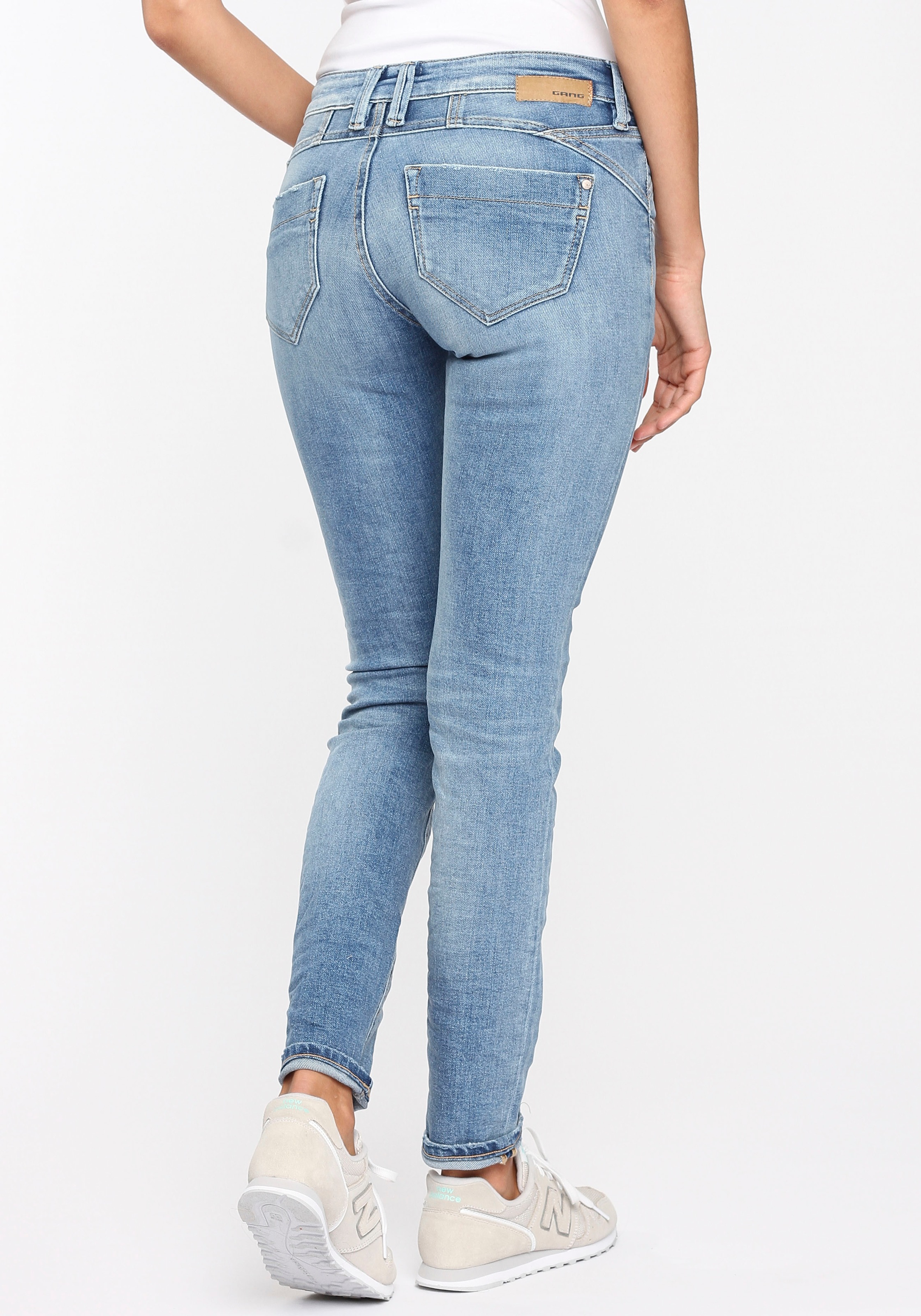 GANG Skinny-fit-Jeans »94NENA«, mit Dreieckseinsätzen kaufen seitlichen