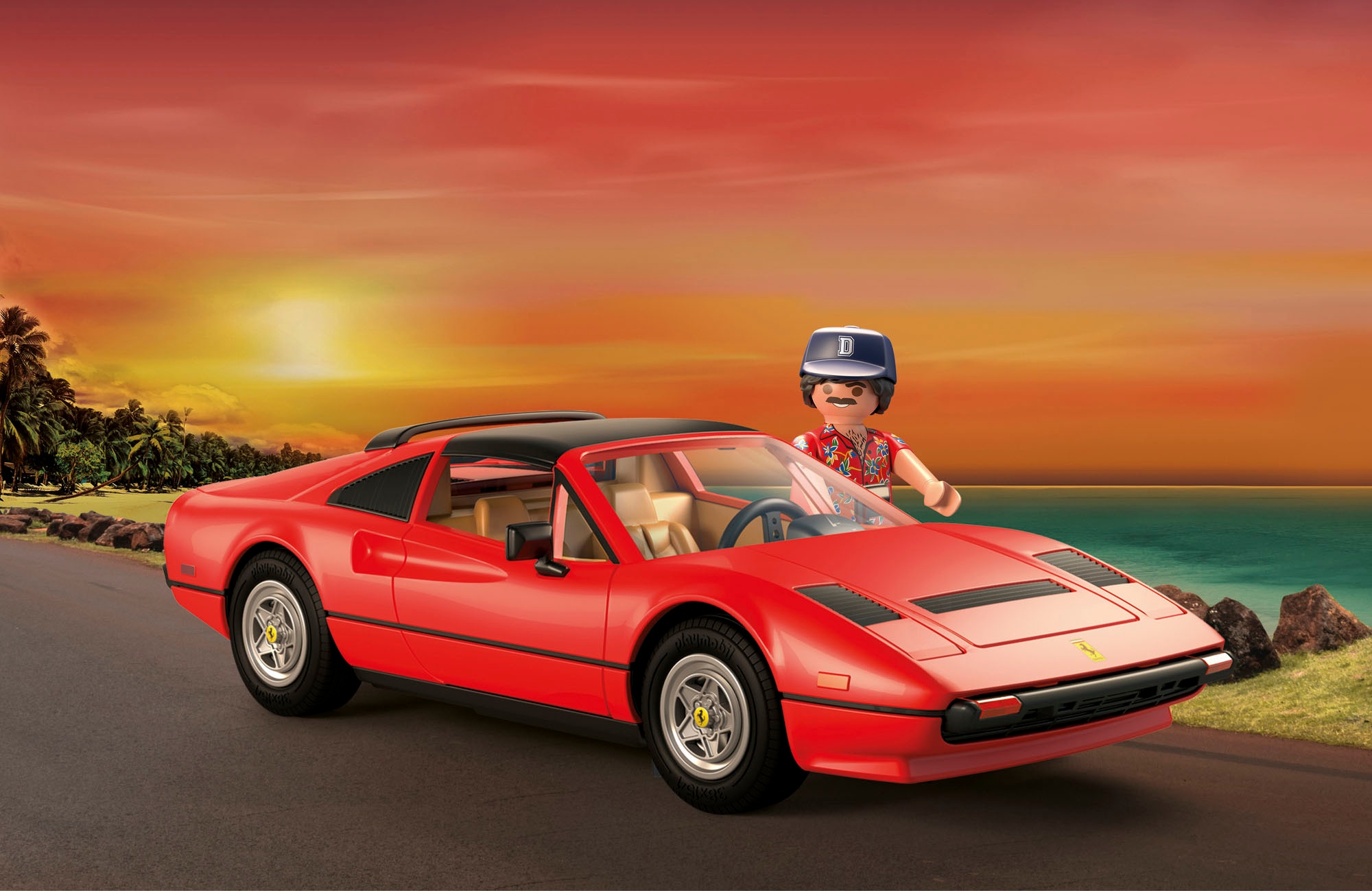 Playmobil® Konstruktions-Spielset »Magnum, p.i. Ferrari 308 GTS Quattrovalvole (71343)«, (48 St.), Made in Germany