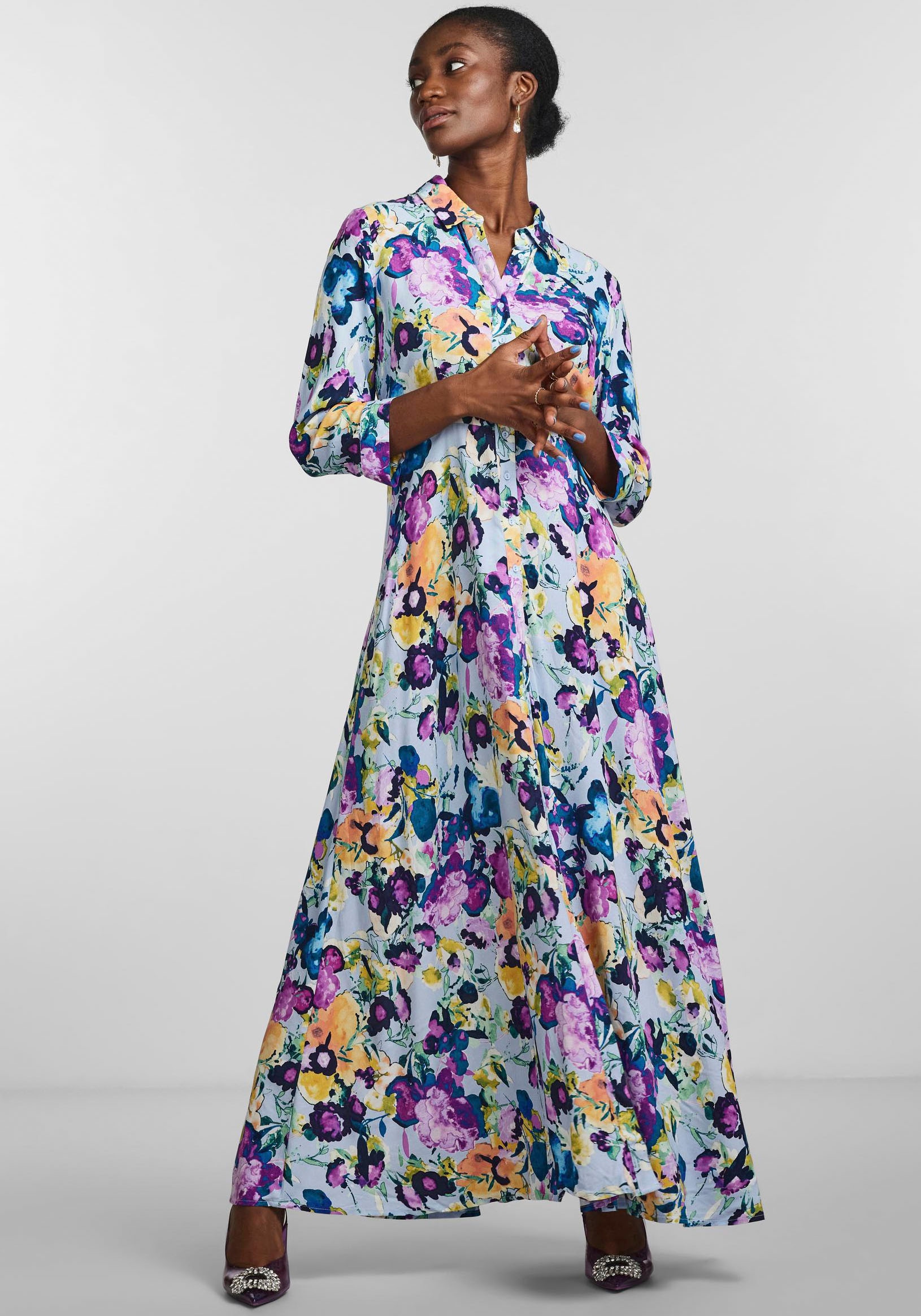 Y.A.S Hemdblusenkleid »YASSAVANNA LONG SHIRT DRESS«, mit 3/4 Ärmel online  shoppen bei Jelmoli-Versand Schweiz