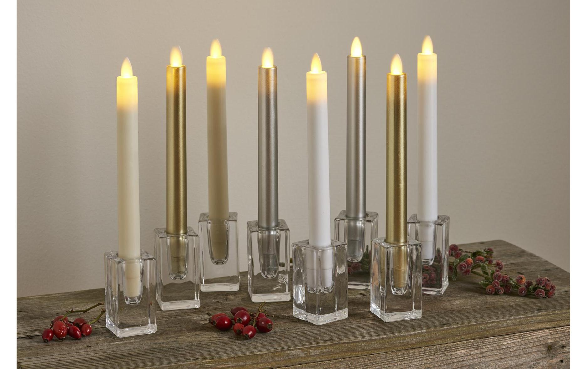 Sirius LED-Kerze »LED-Stabkerzen Set Sara 2tlg weiss«
