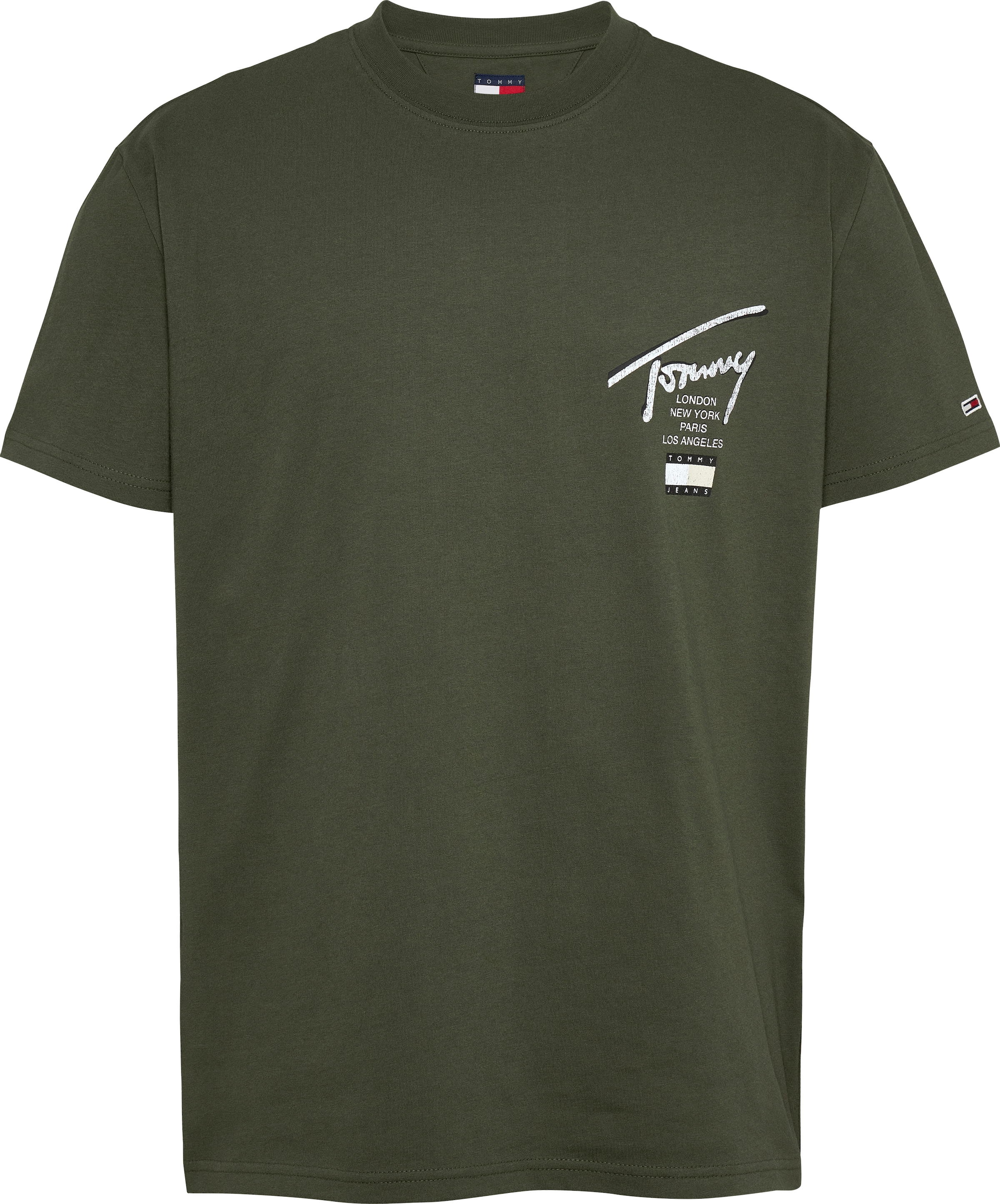 Tommy Jeans T-Shirt »TJM REG TOMMY SIGN CITY TEE EXT«, mit grossem Logo am Rücken