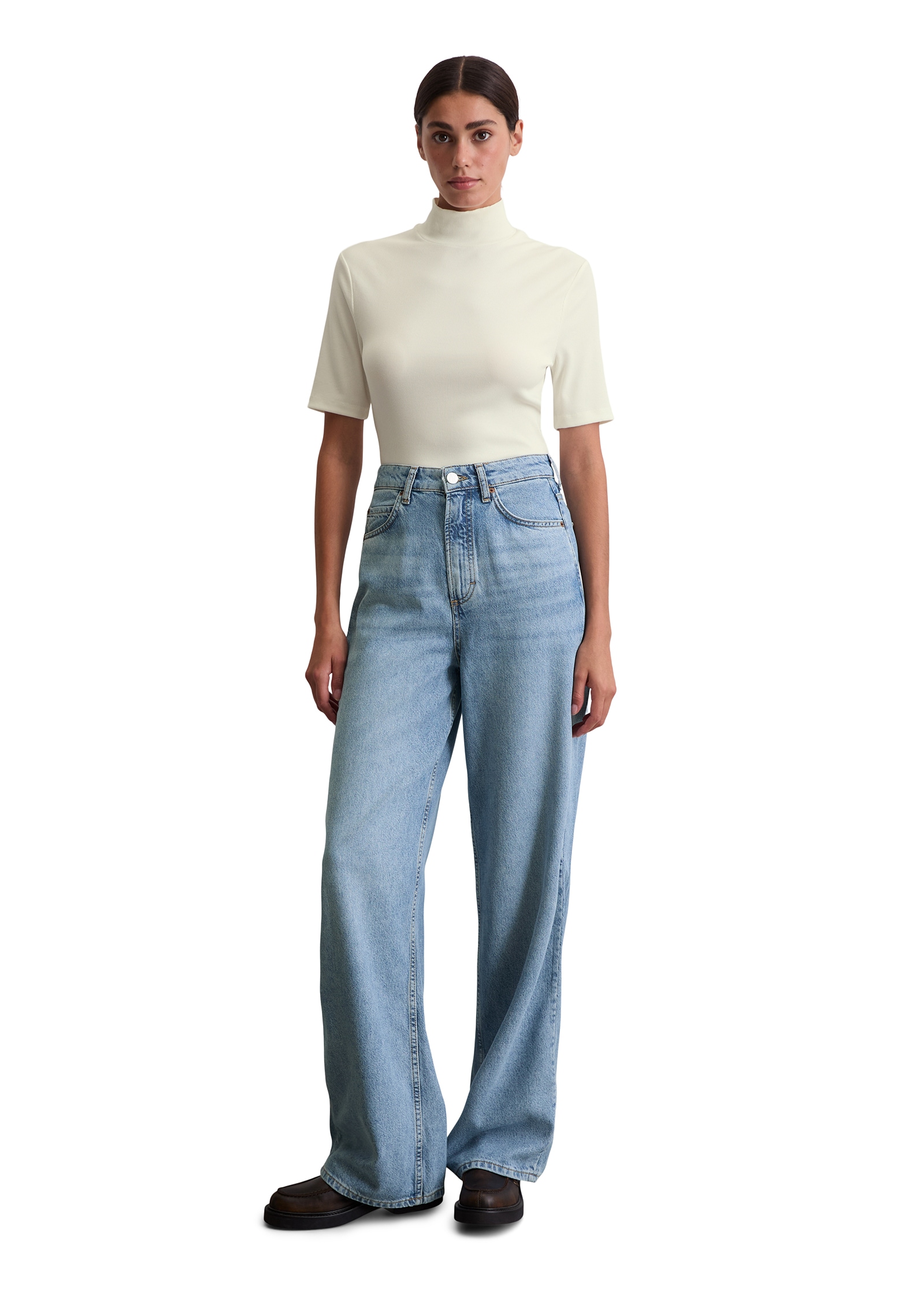 Marc O'Polo Weite Jeans, High waist, Wide Fit, used washed