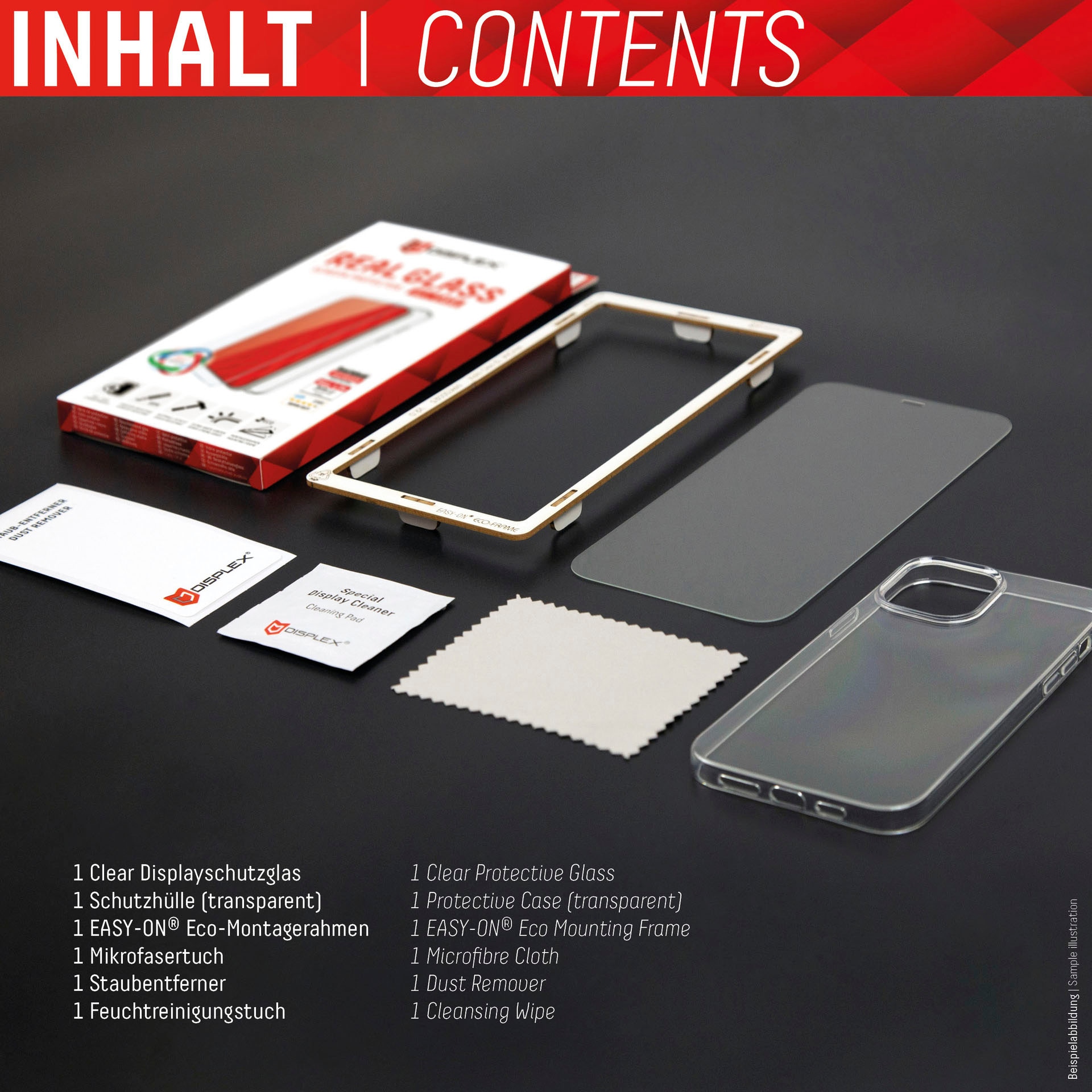 Displex Displayschutzglas »Real Glass + Case - iPhone 14 Pro«, für iPhone 14 Pro