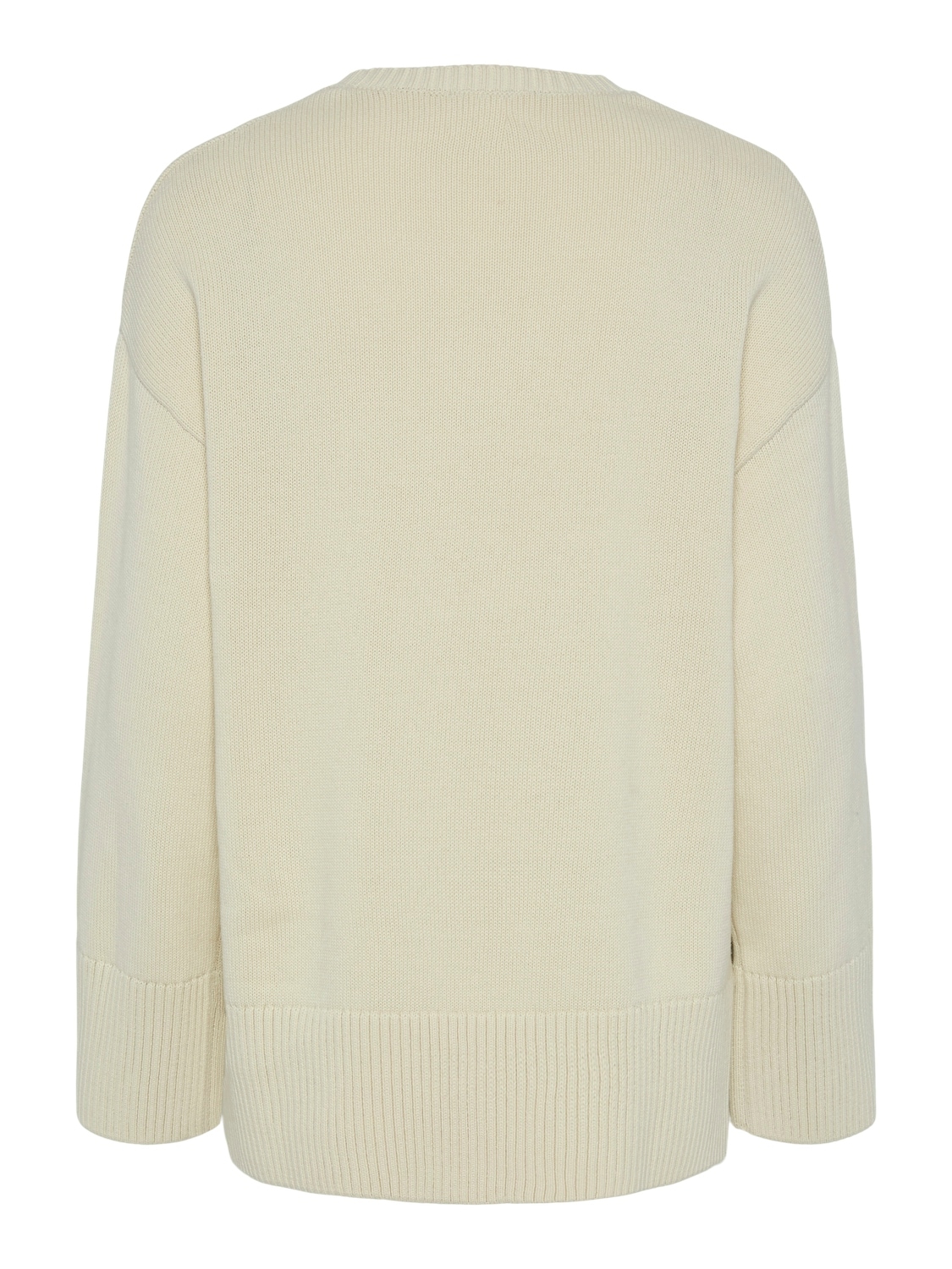 pieces Rundhalspullover »PCAVA LS O-NECK SLIT KNIT NOOS«