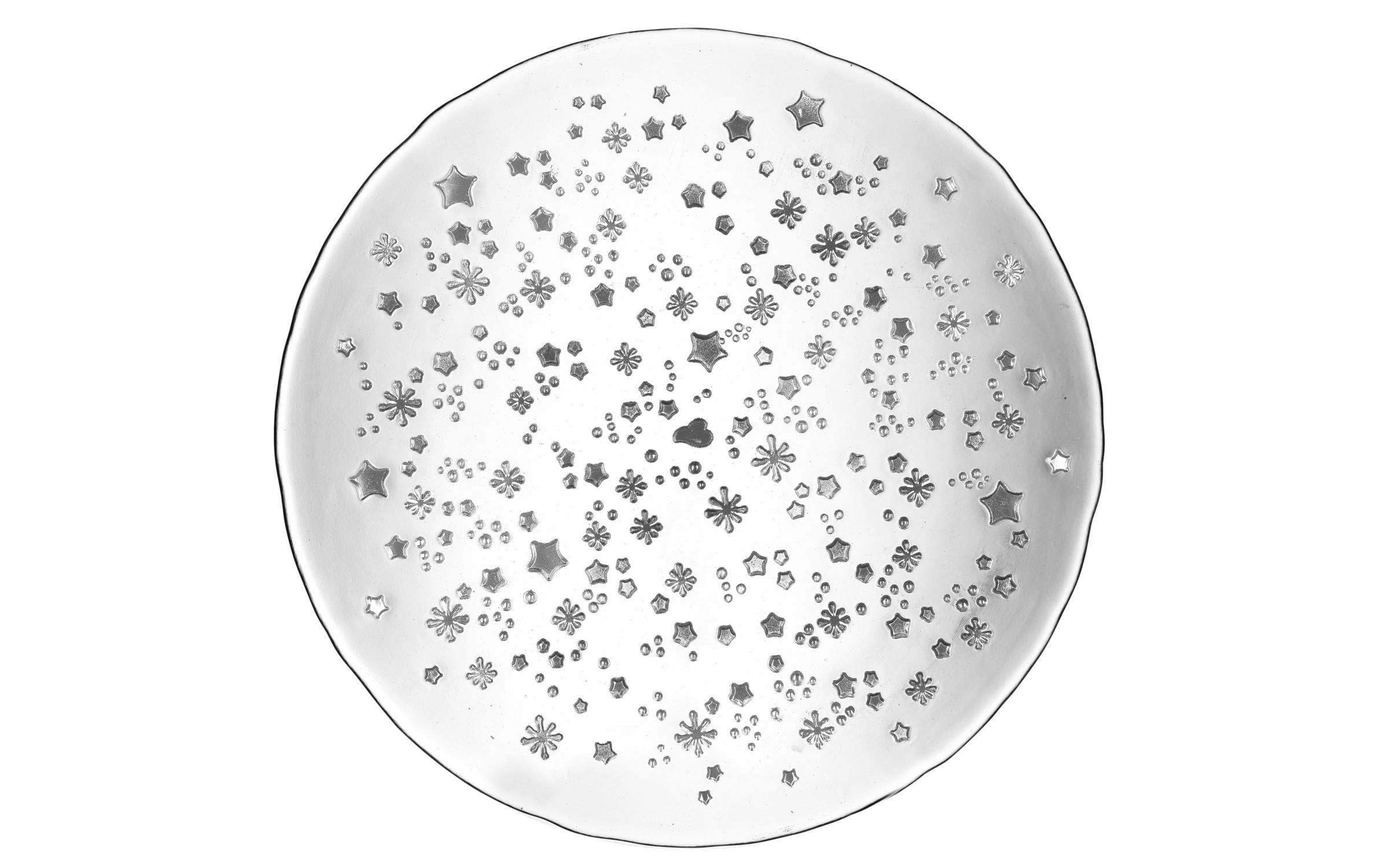 LEONARDO Dekoteller »Stella klar/silberfarben 27cm«, (4 St.)