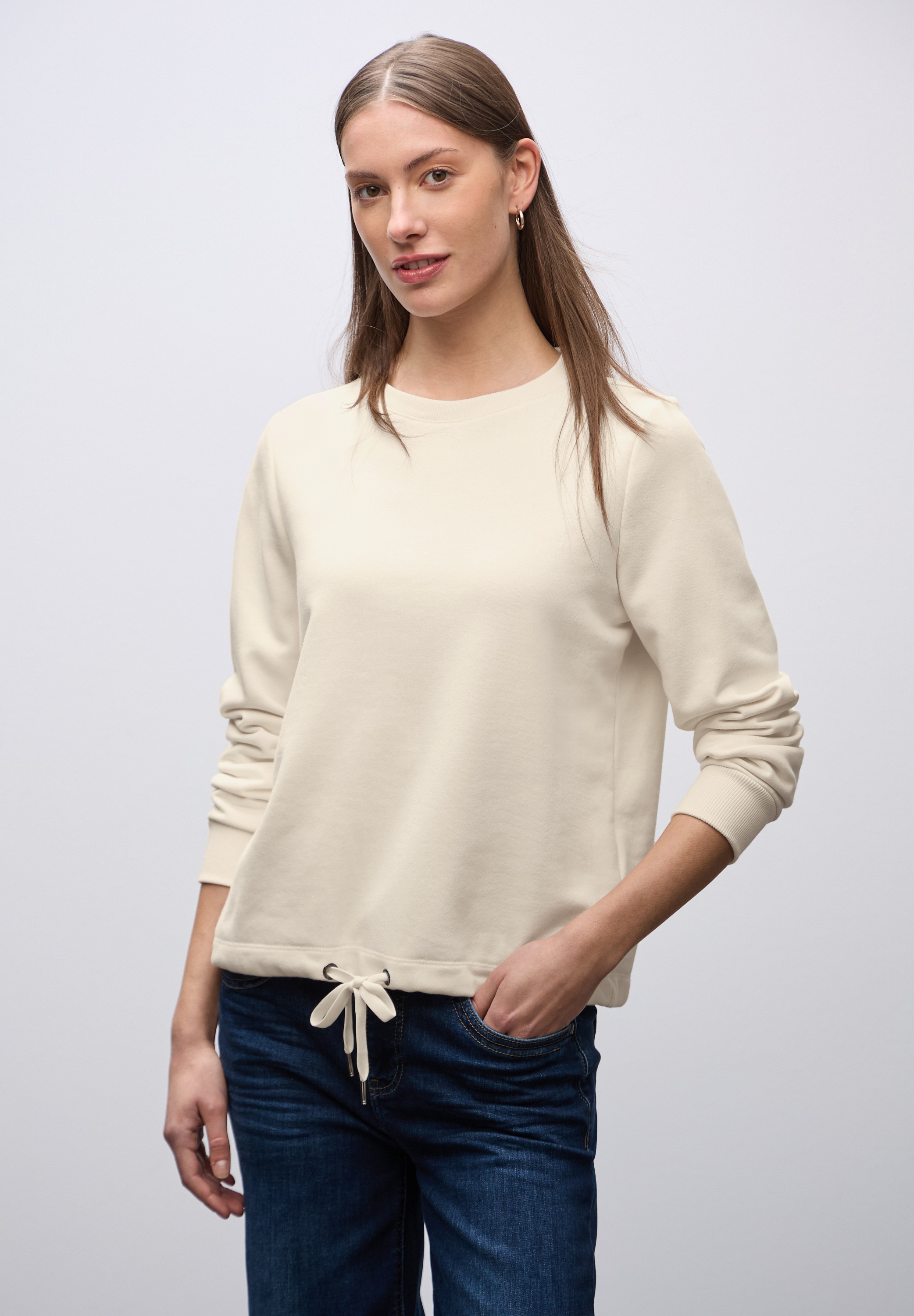 STREET ONE Sweatshirt, mit Tunnelzug am Saum