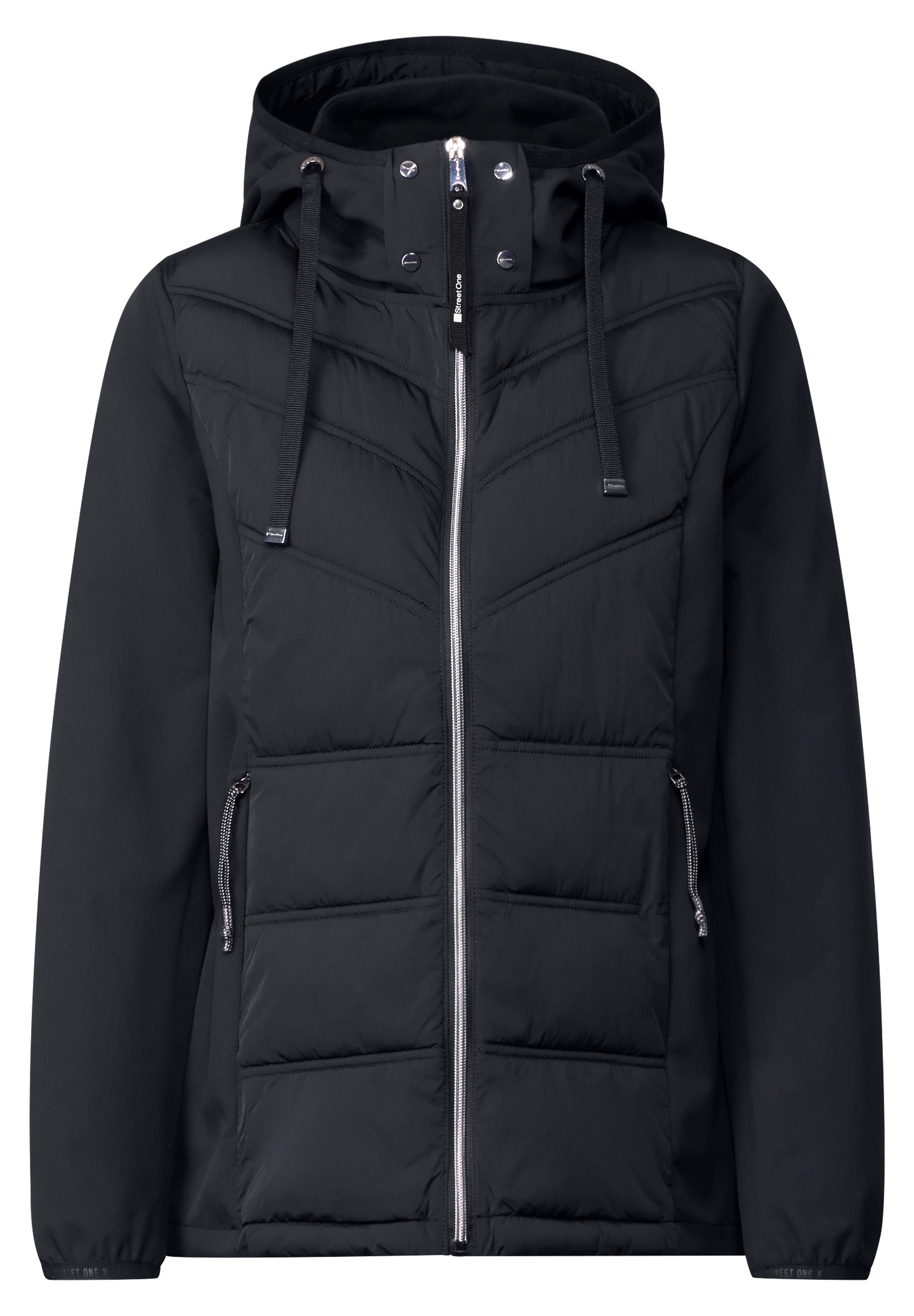 STREET ONE Softshelljacke, mit Kapuze, mit Kapuze und Tunnelzug