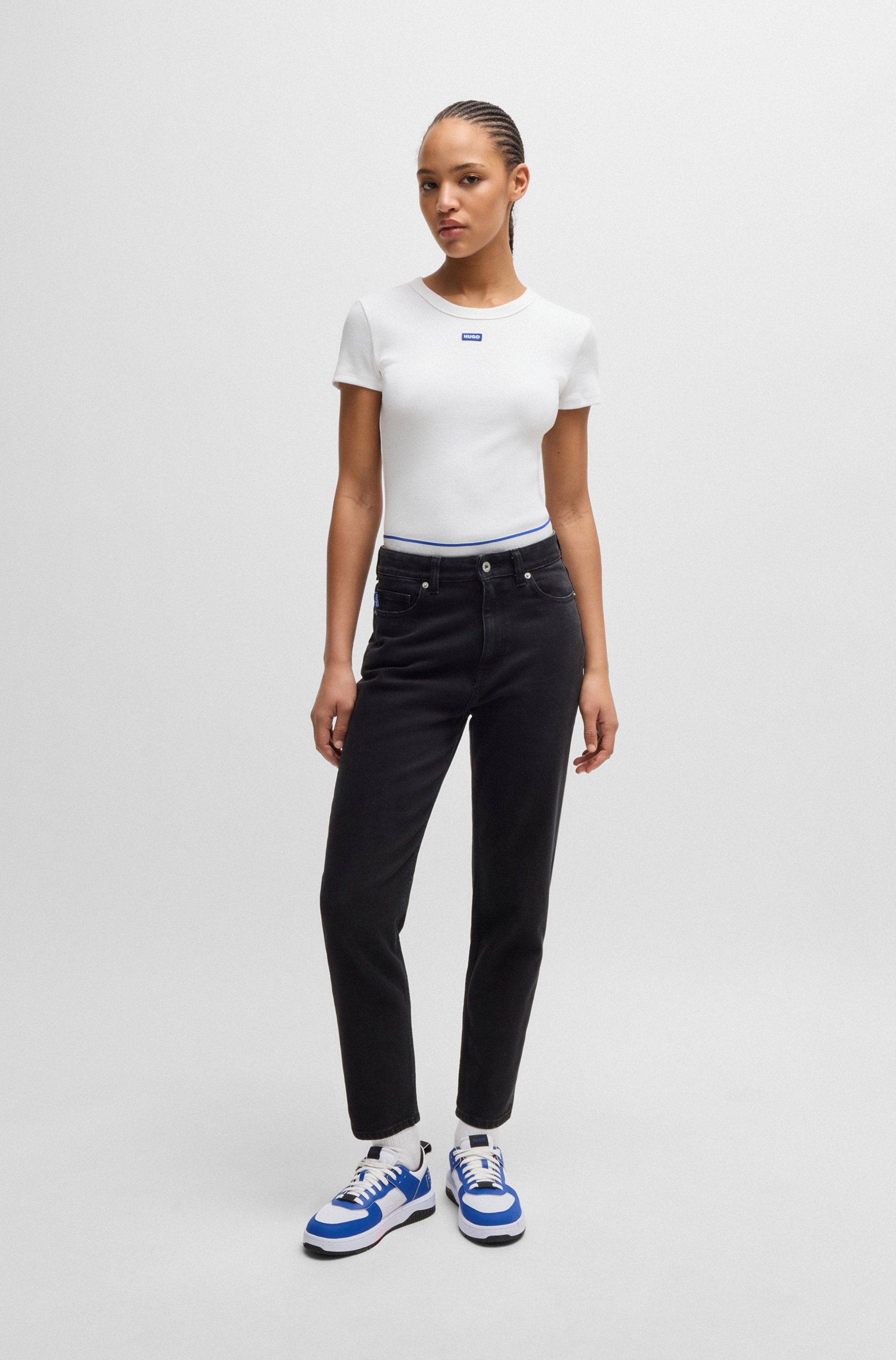 HUGO Blue T-Shirt »Easy Tee«, mit HUGO Aufnäher