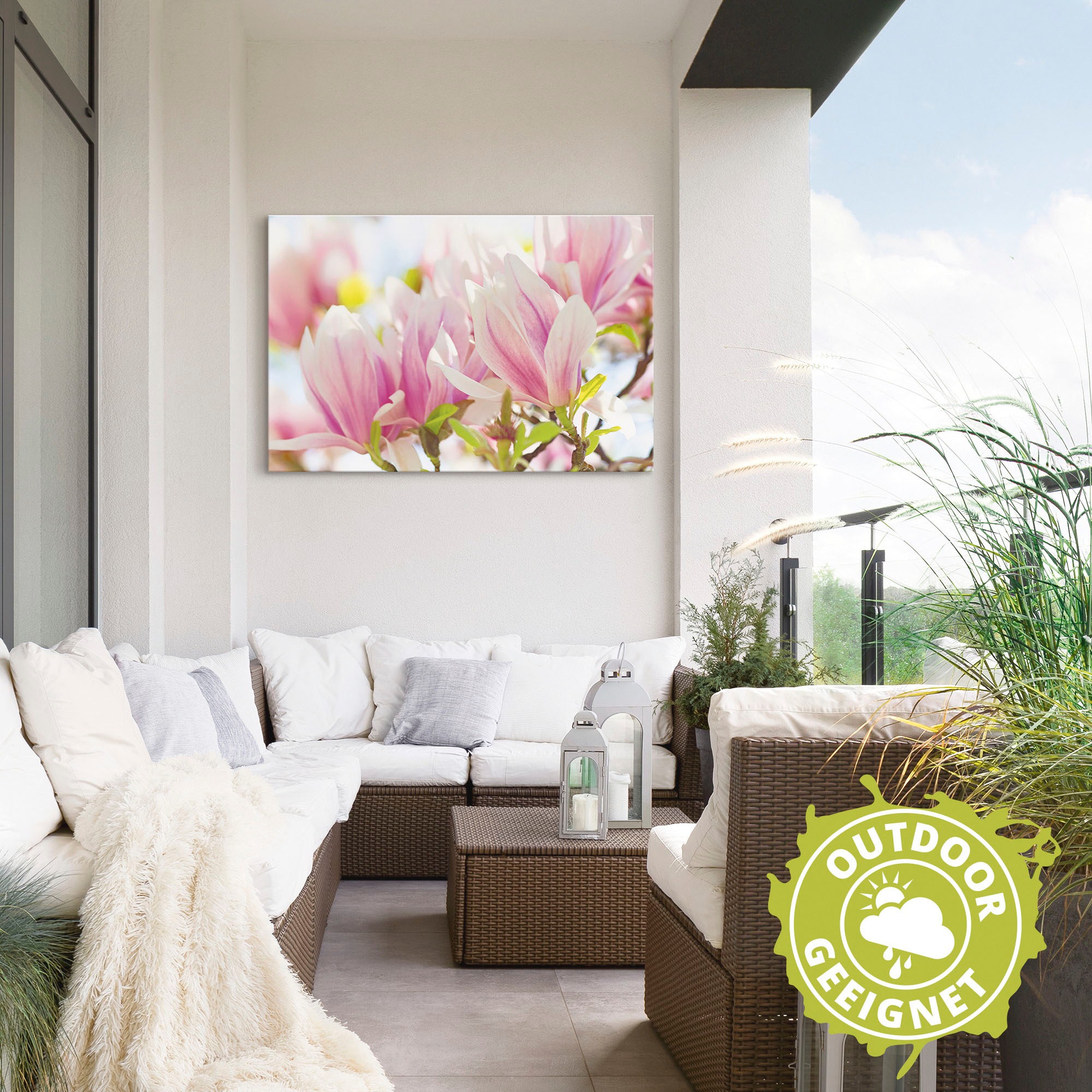 Artland Wandbild »Leuchtende Magnolien«, Blumen, (1 St.), als Alubild, Leinwandbild, Wandaufkleber oder Poster in versch. Grössen